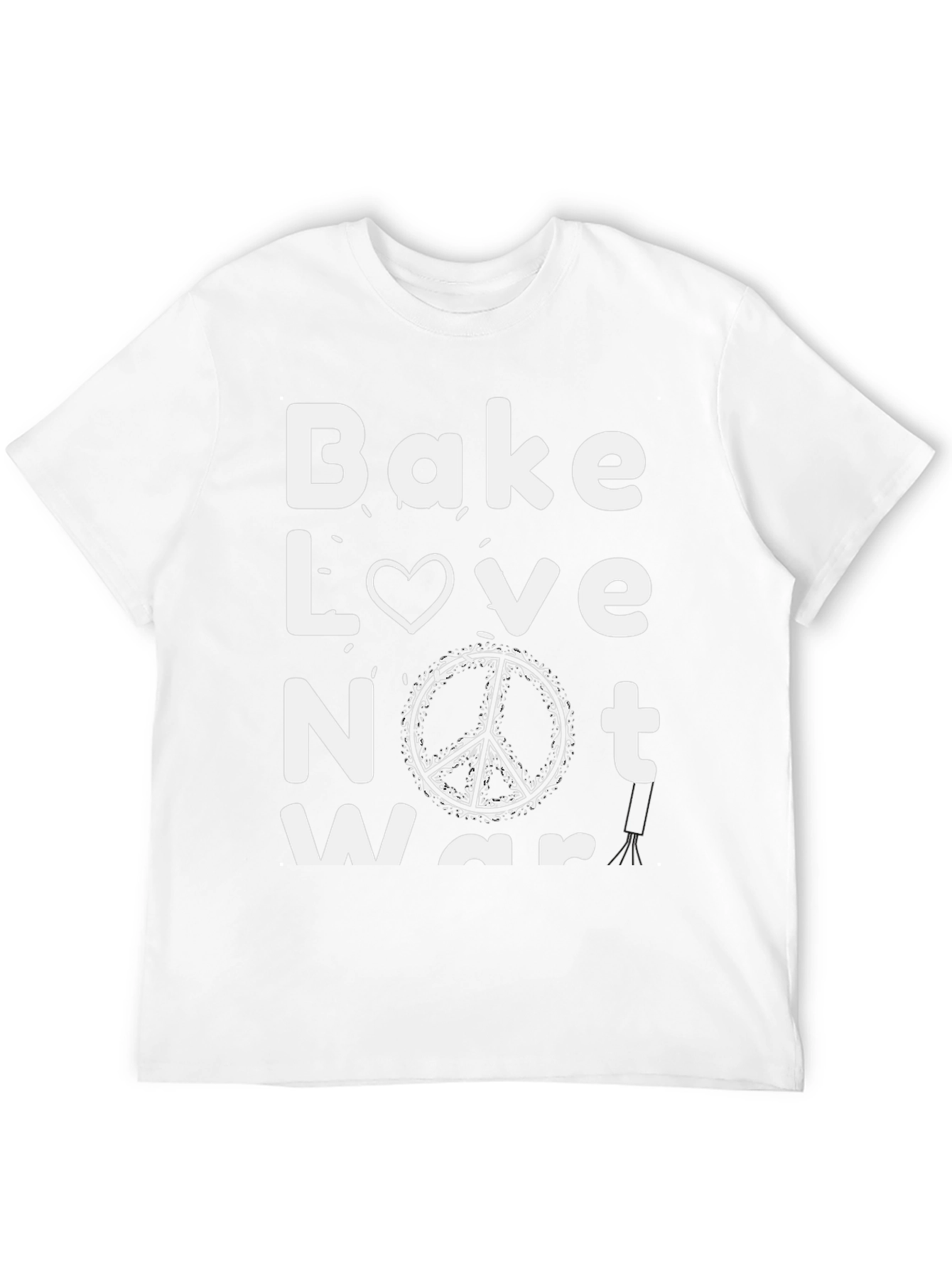 Bake Love Not War Graphic Tee - Black
