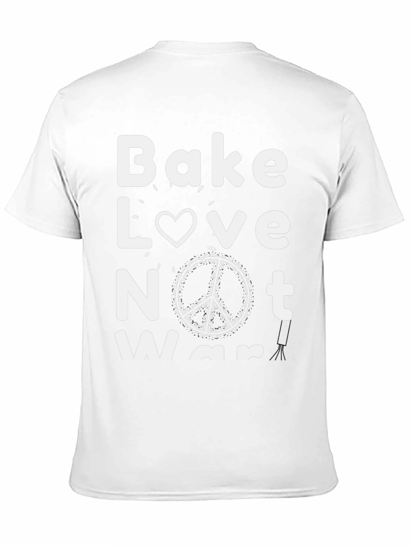 Bake Love Not War Graphic Tee - Black