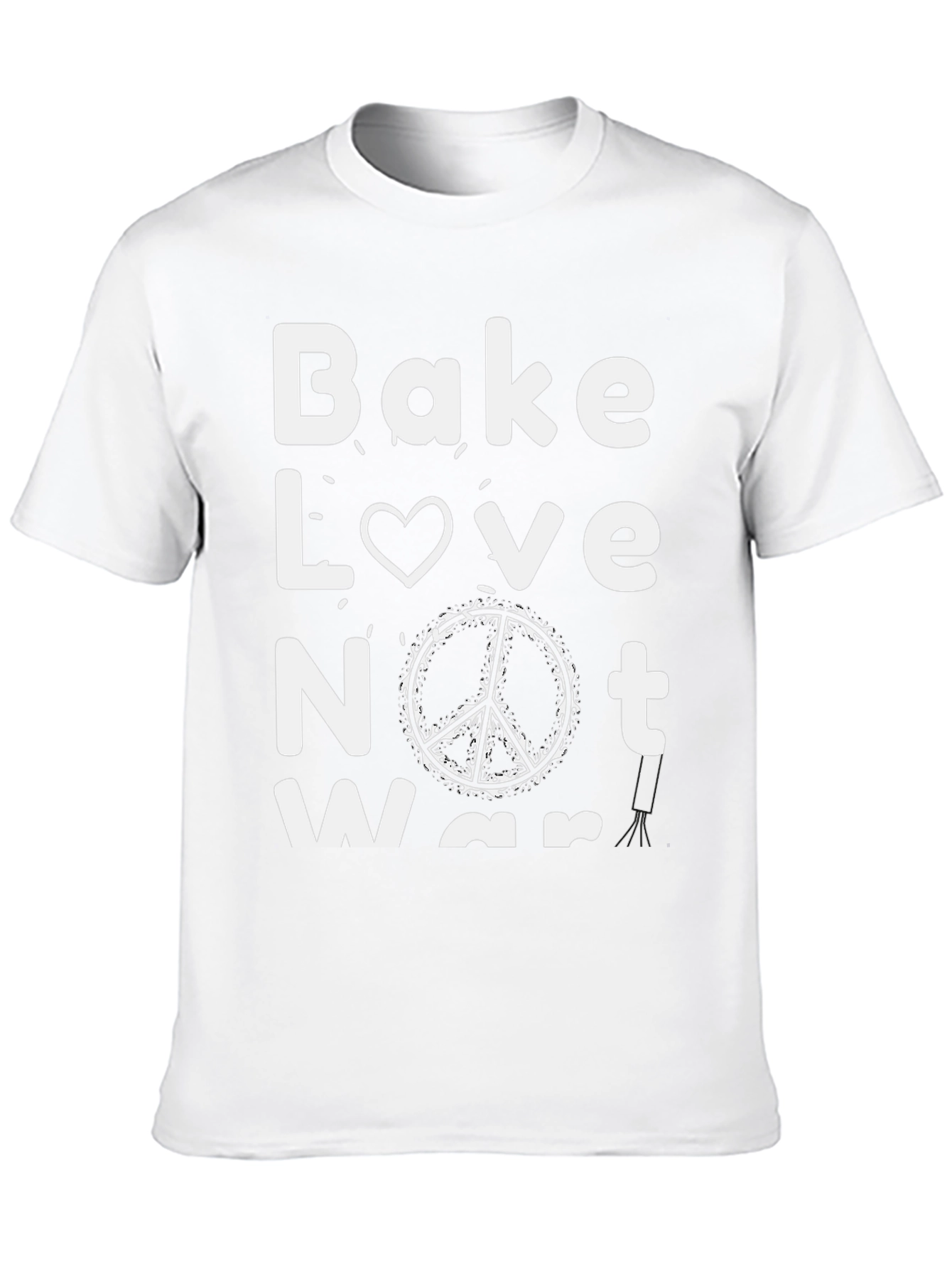 Bake Love Not War Graphic Tee - Black