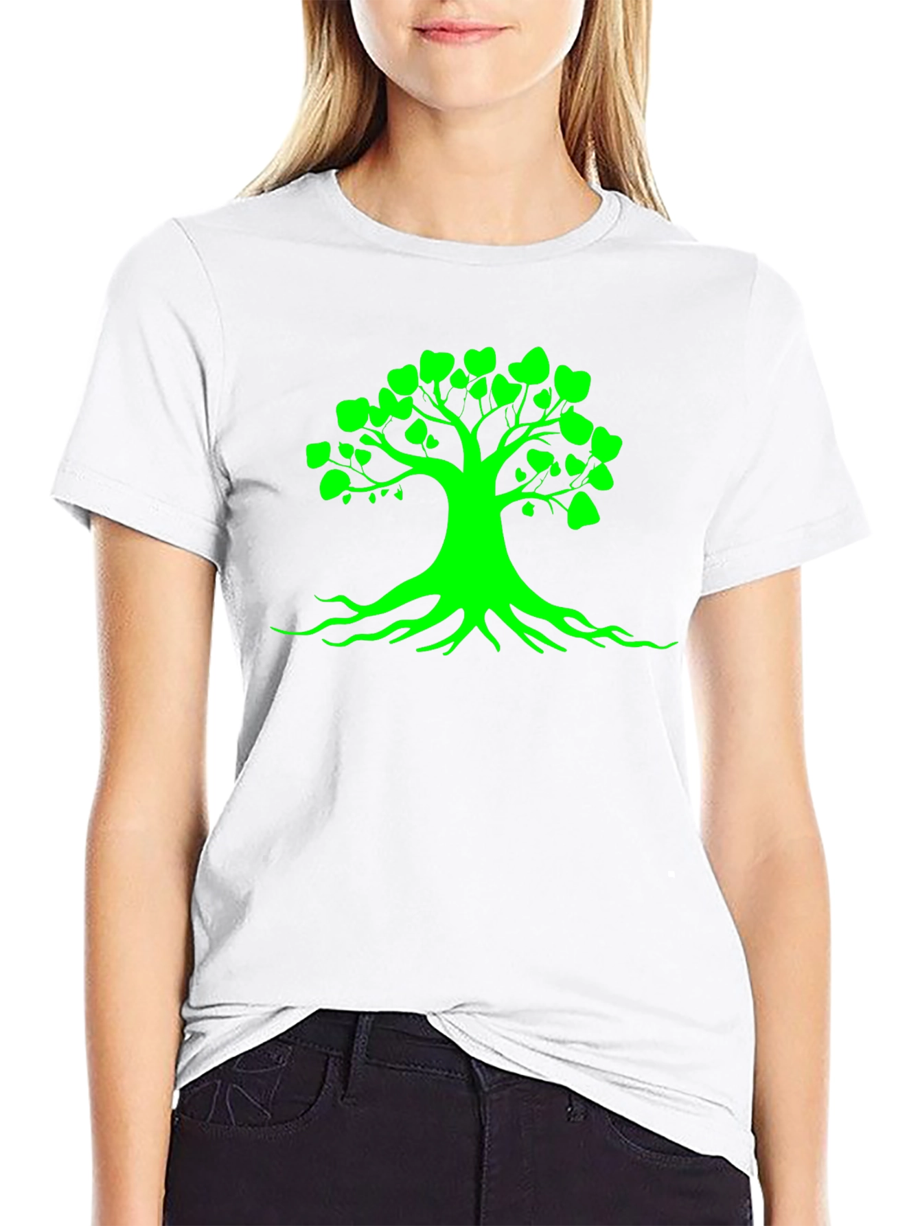 Green Tree of Life Black Tee