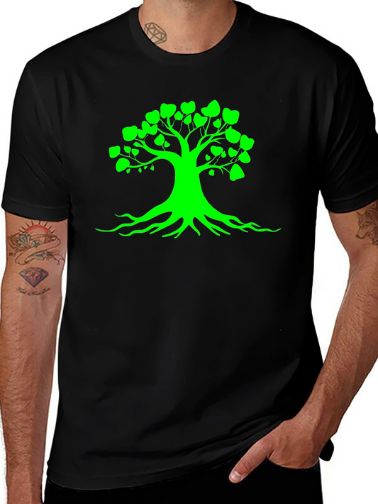 Green Tree of Life Black Tee