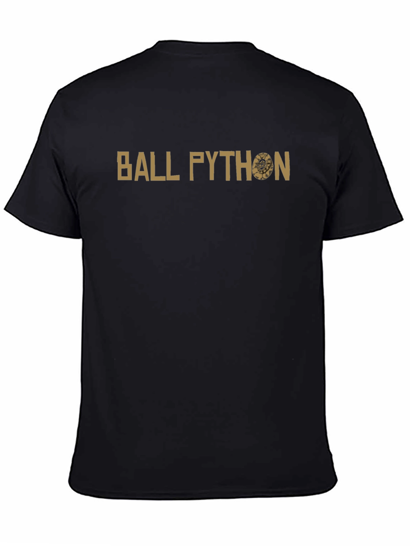 Ball Python Graphic Tee - Black Cotton T-Shirt