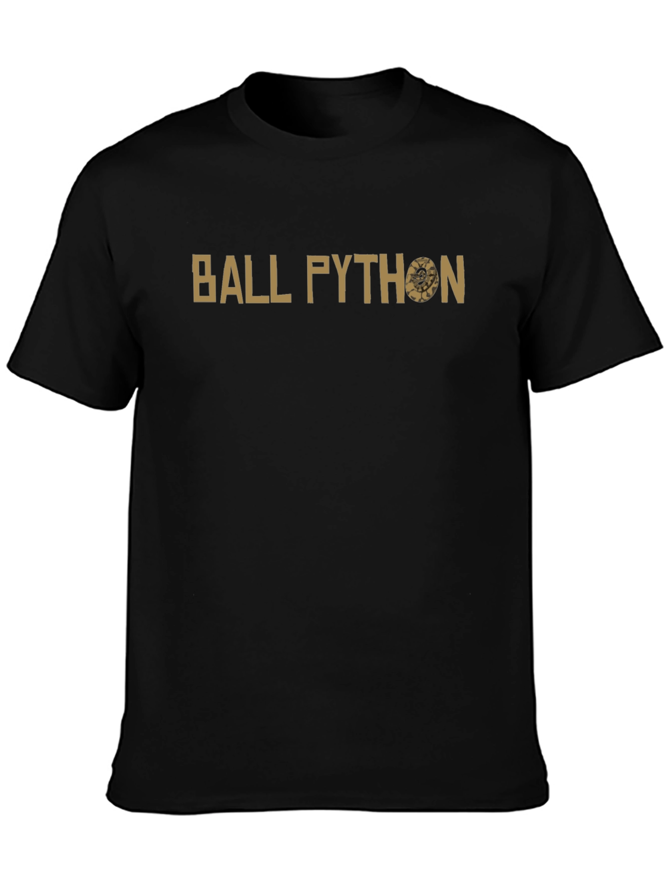Ball Python Graphic Tee - Black Cotton T-Shirt