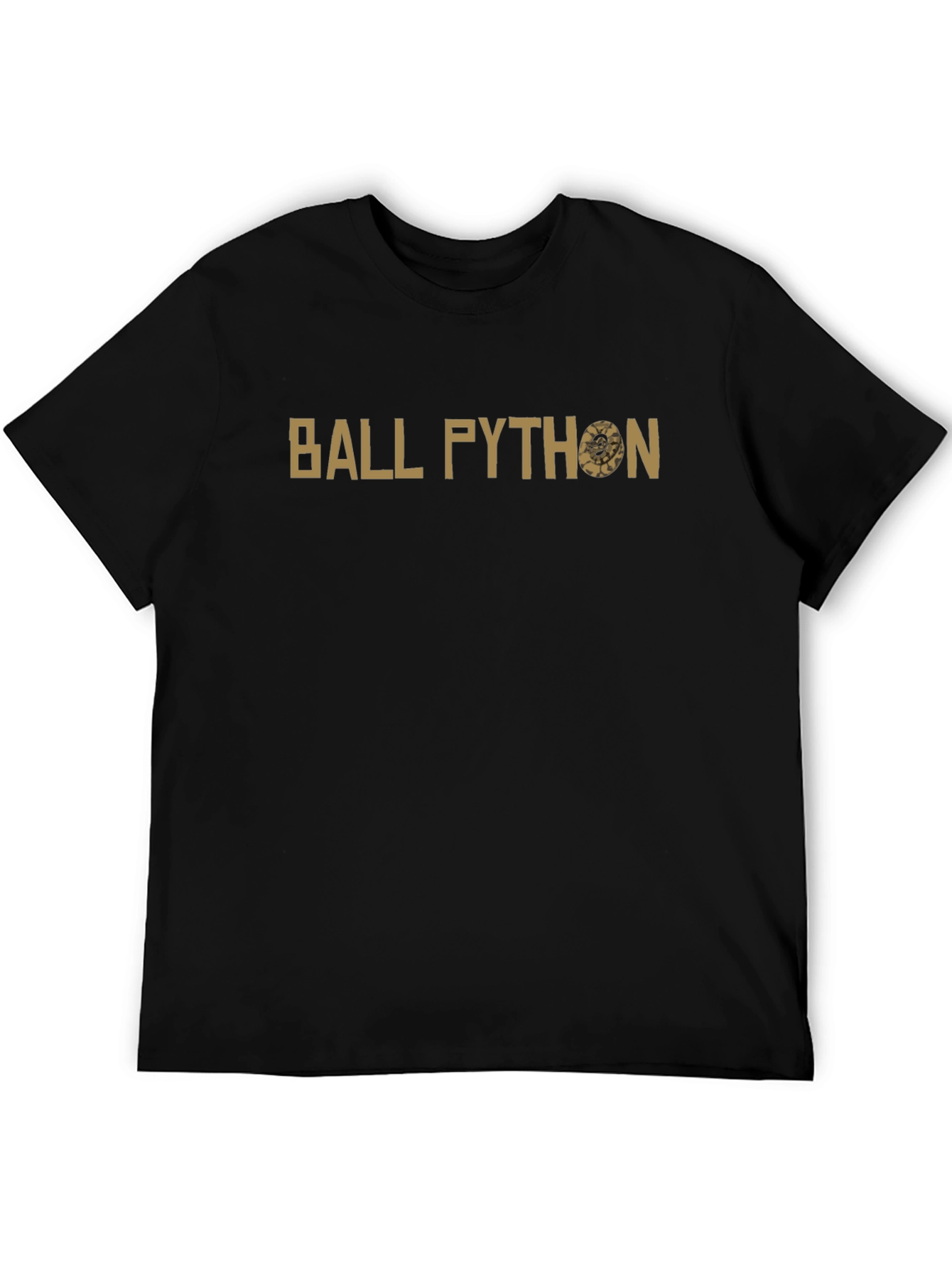 Ball Python Graphic Tee - Black Cotton T-Shirt