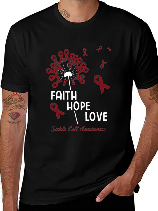 Faith Hope Love Sickle Cell Awareness T-Shirt