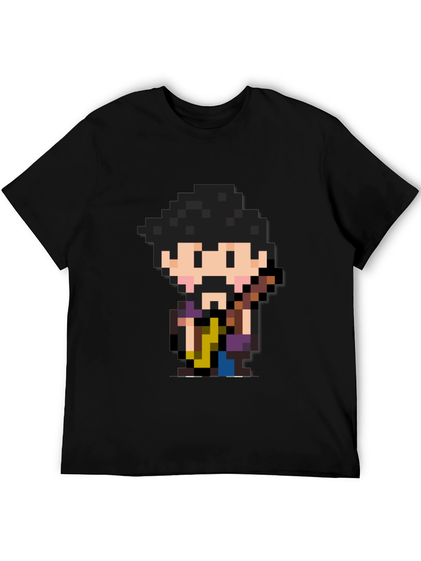 Pixel Art Character Black T-Shirt