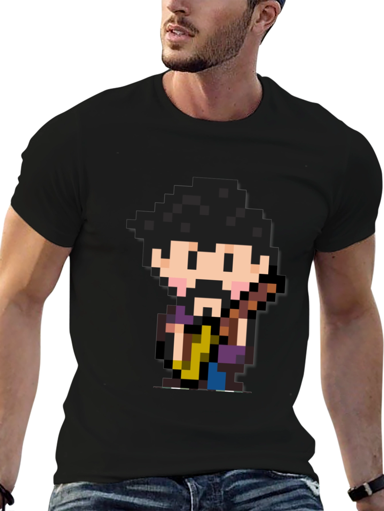 Pixel Art Character Black T-Shirt