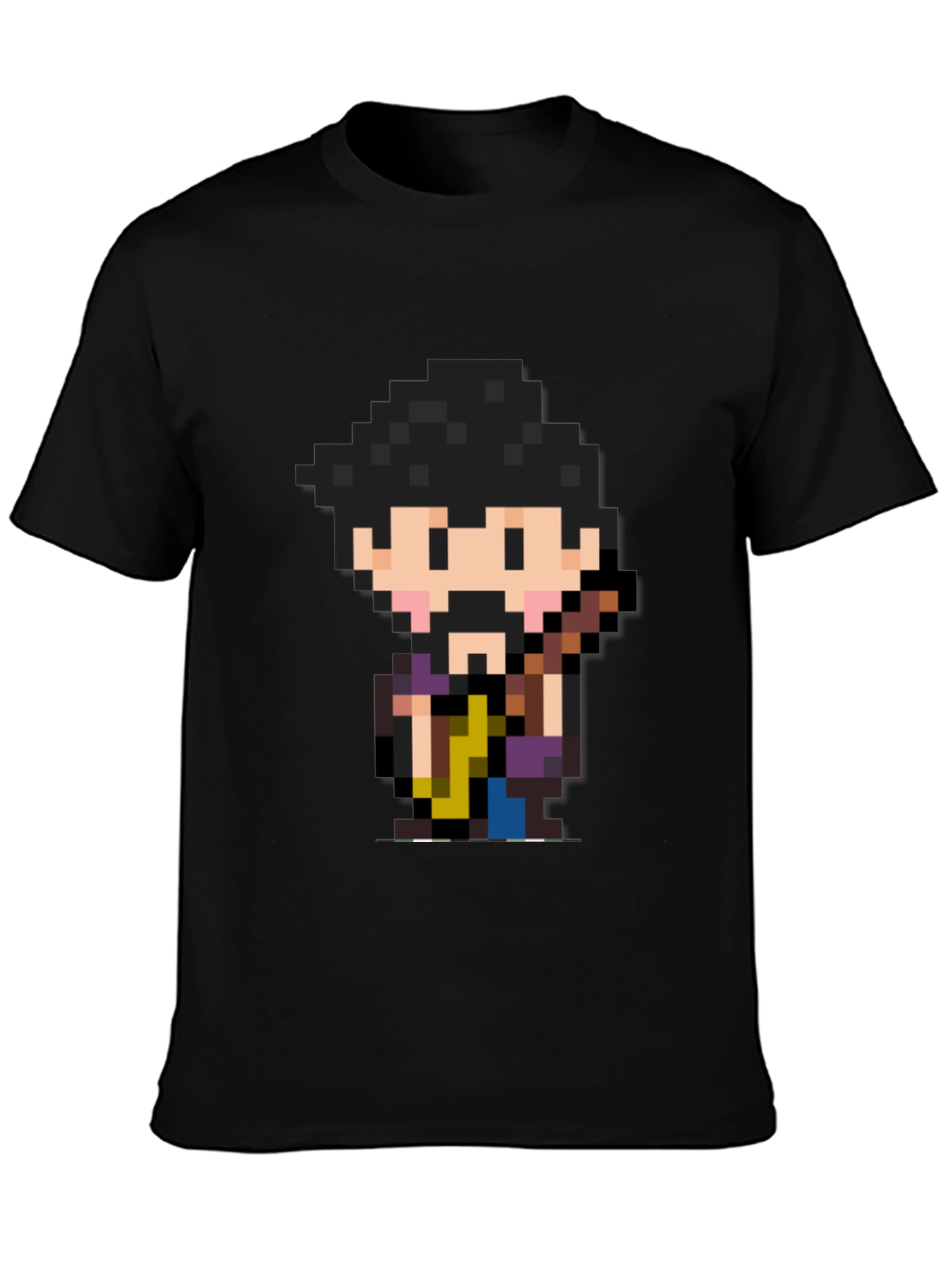 Pixel Art Character Black T-Shirt