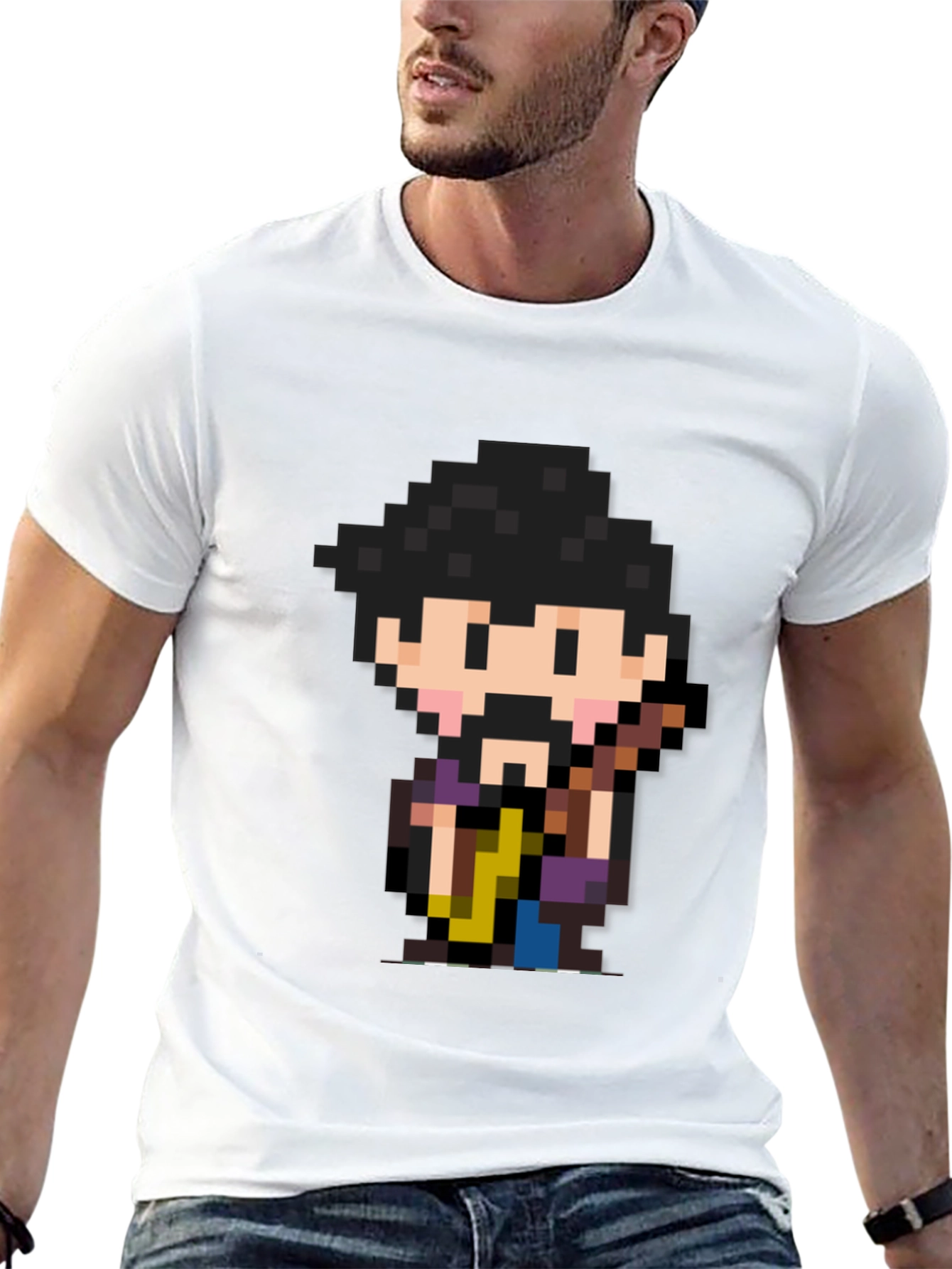Pixel Art Character Black T-Shirt