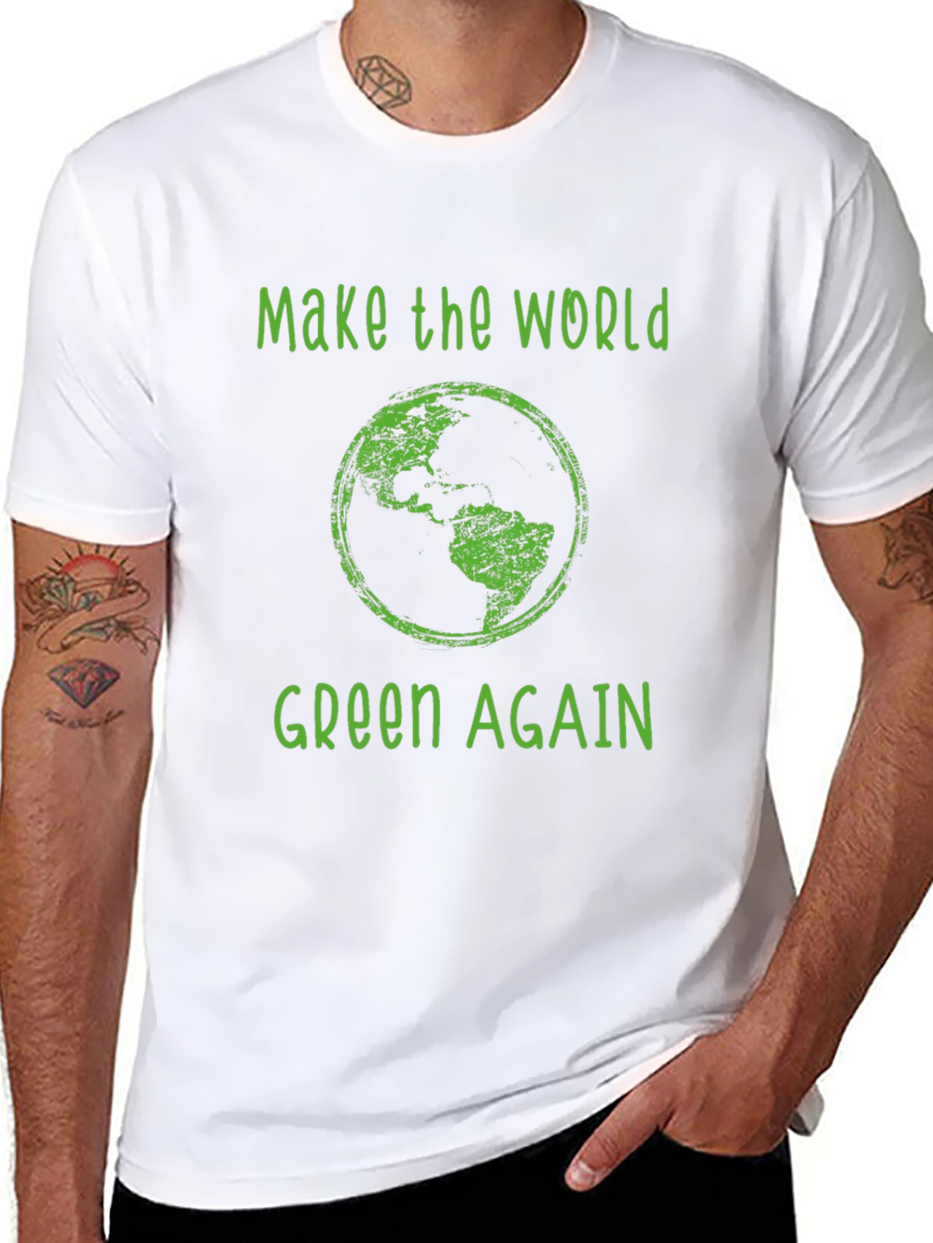 Eco-Friendly Make the World Green Again Graphic T-Shirt