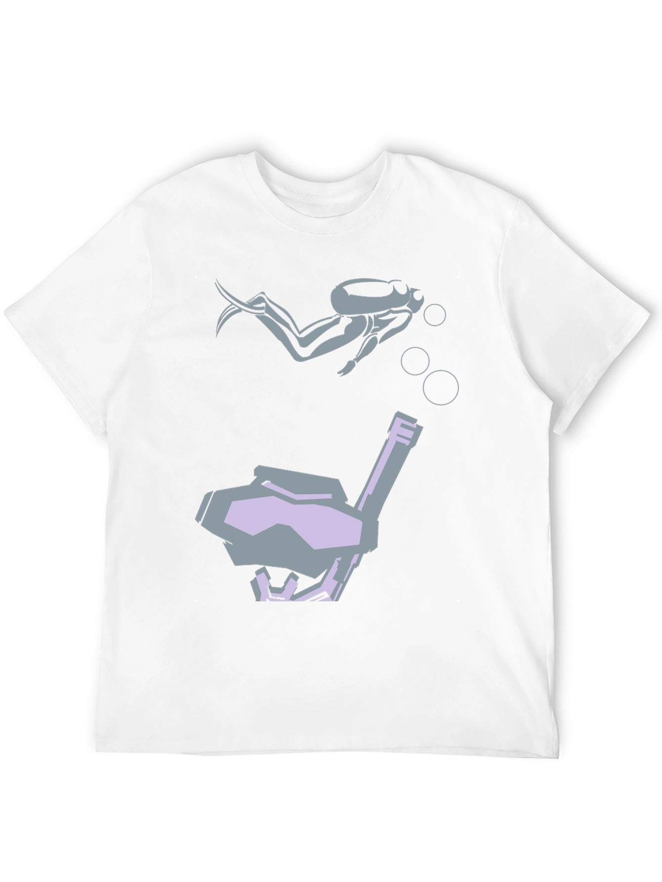 Diver Graphic Tee - Black Cotton T-Shirt