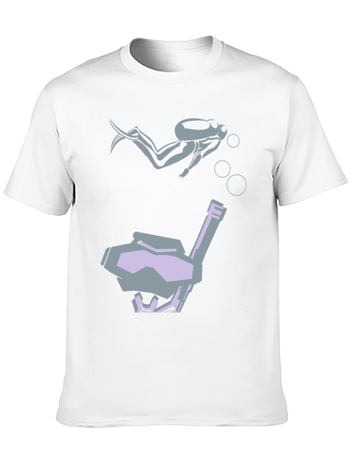 Diver Graphic Tee - Black Cotton T-Shirt