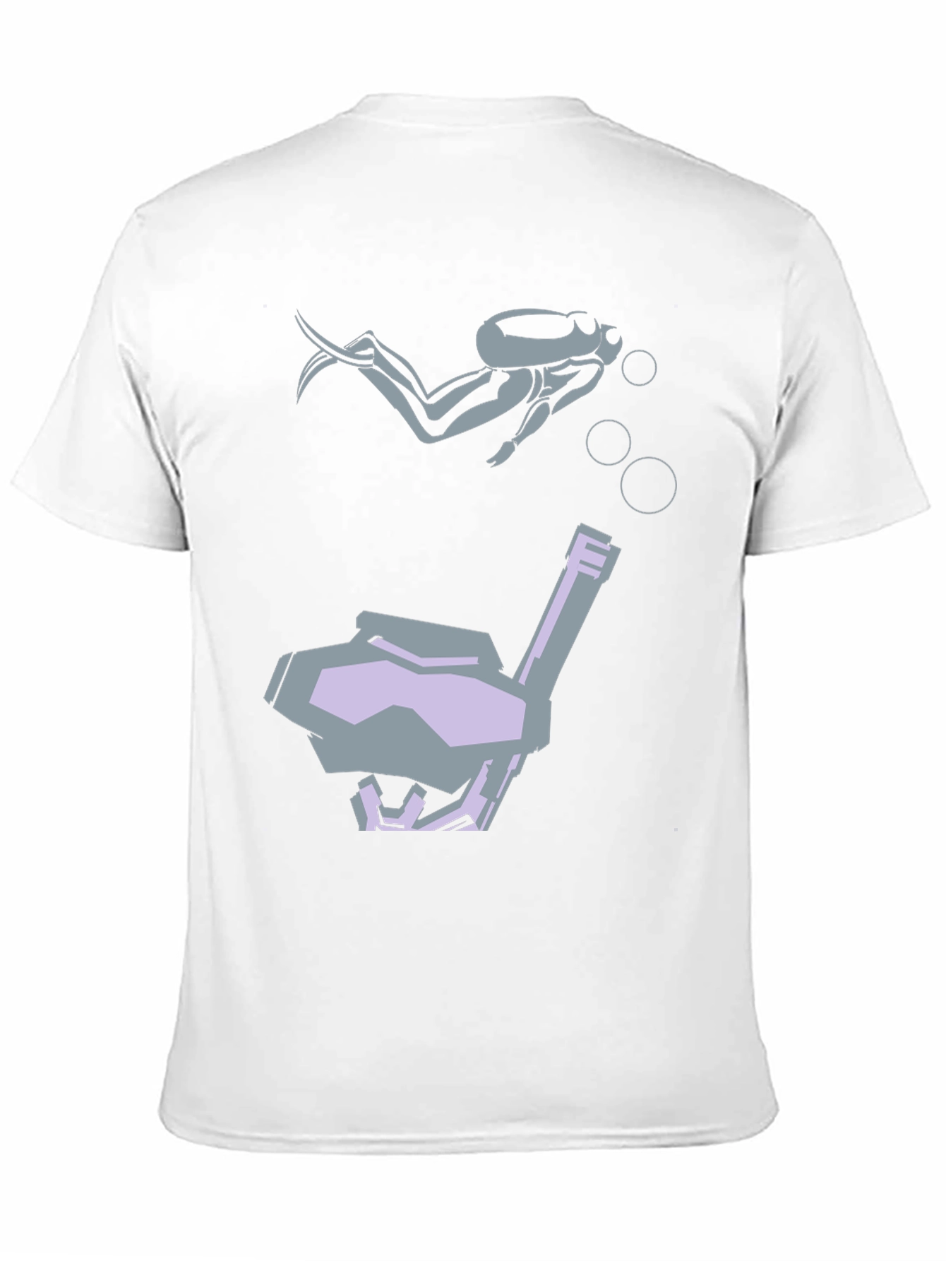 Diver Graphic Tee - Black Cotton T-Shirt