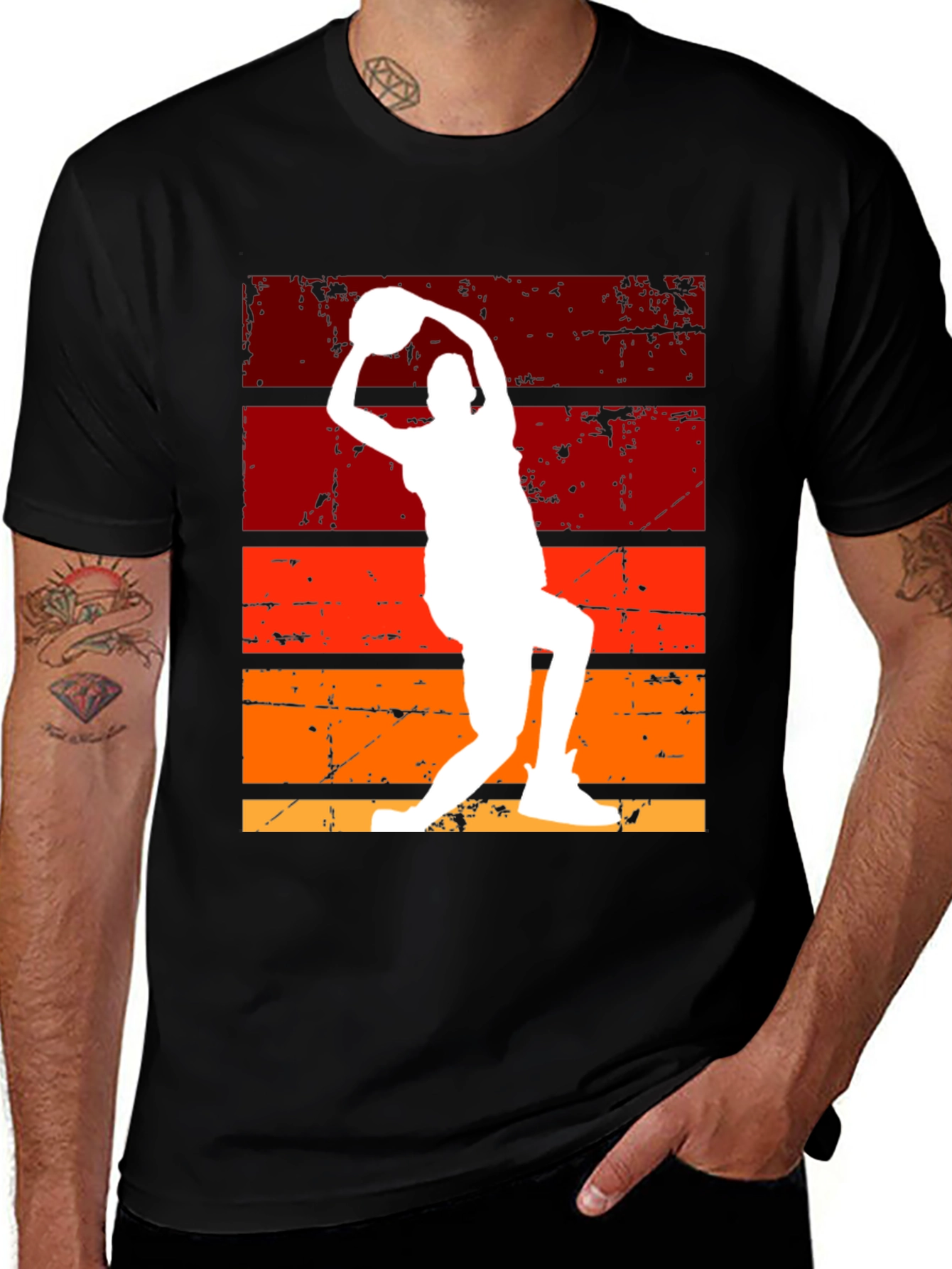 Retro Basketball Player Graphic Tee