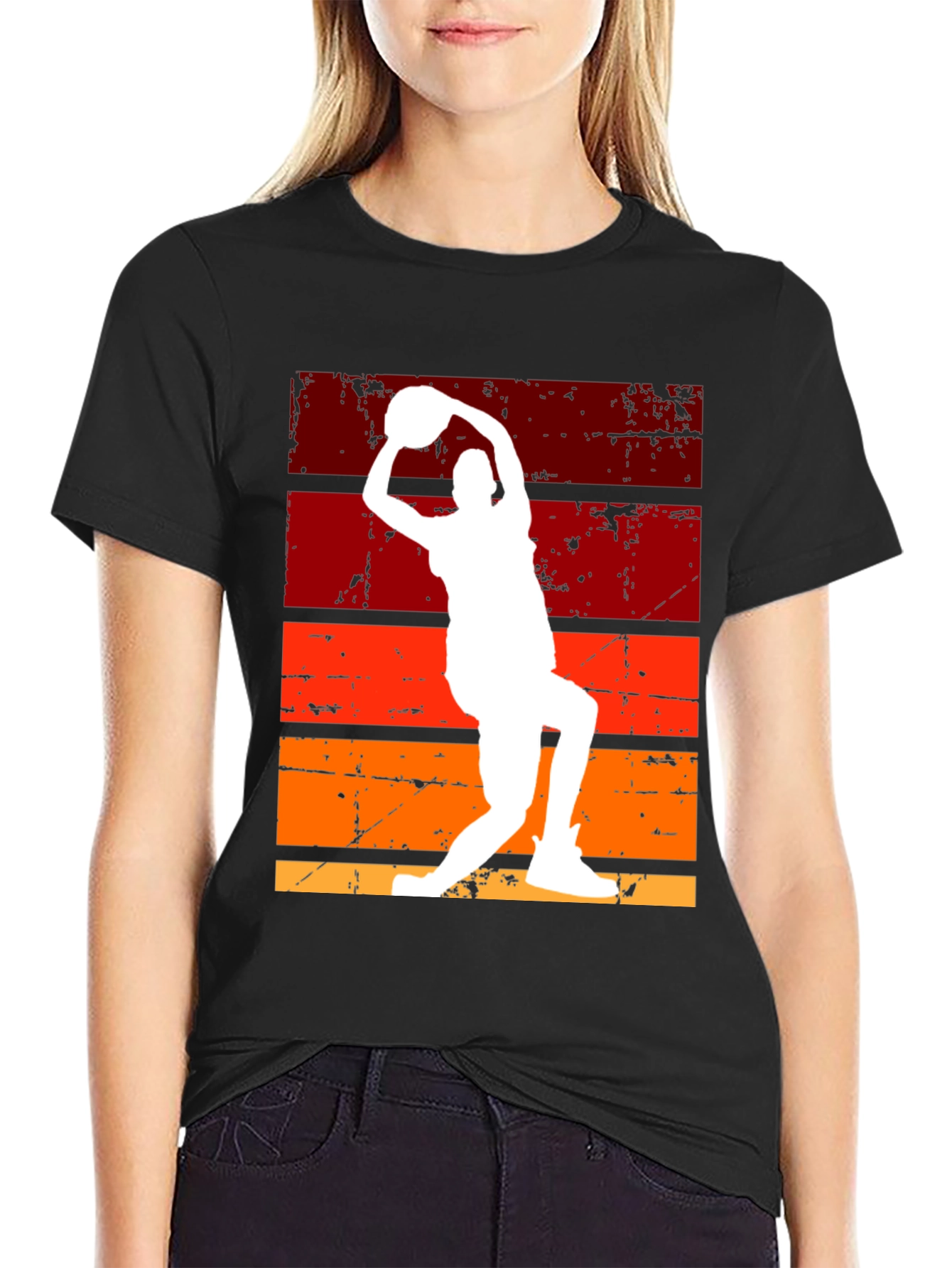 Retro Basketball Player Graphic Tee