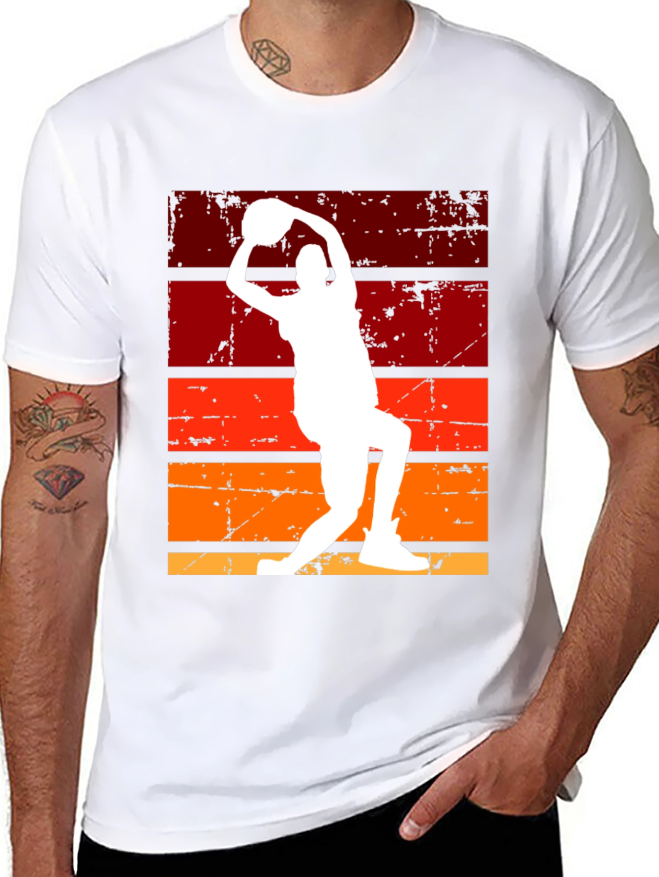 Retro Basketball Player Graphic Tee