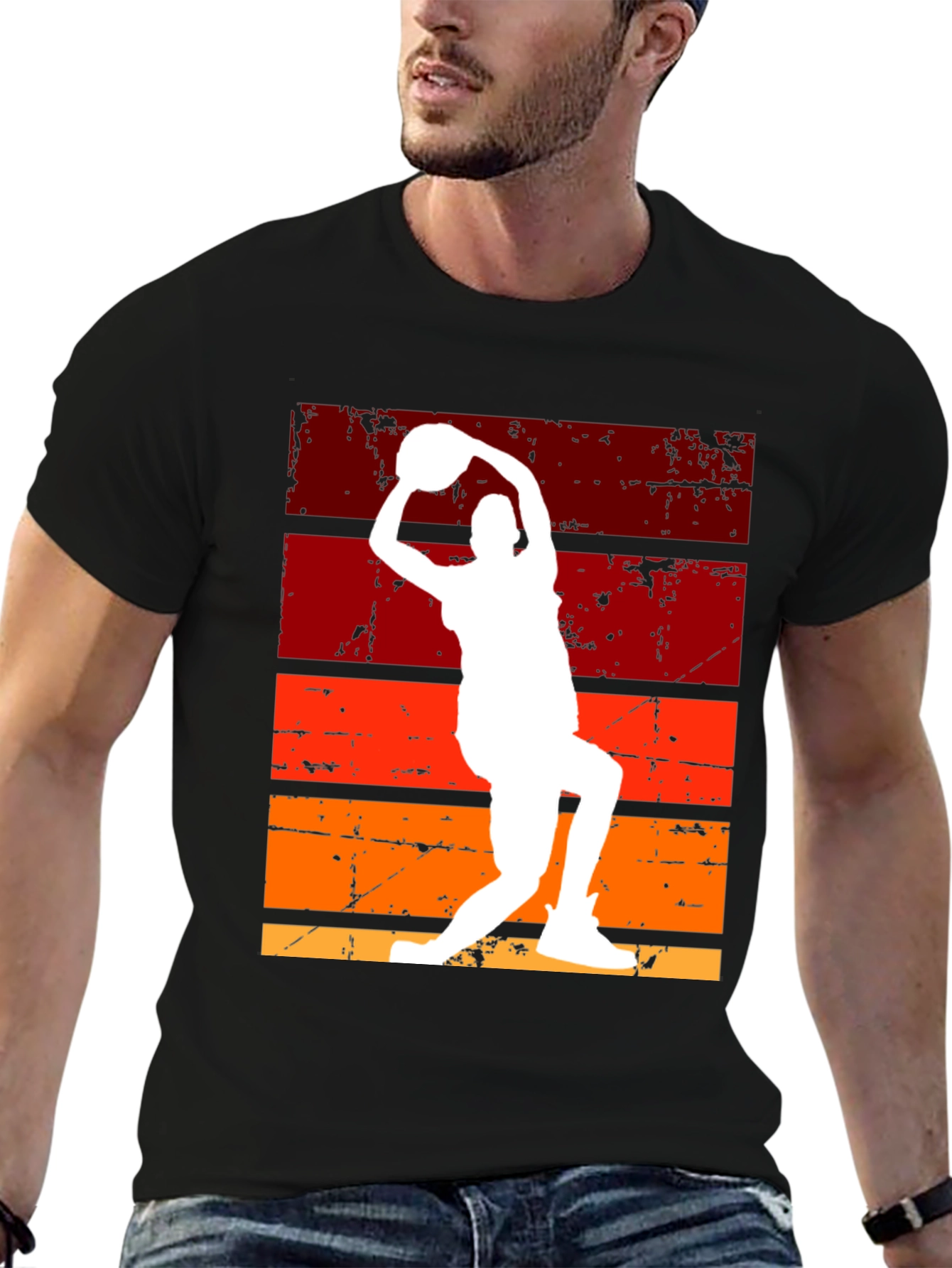 Retro Basketball Player Graphic Tee