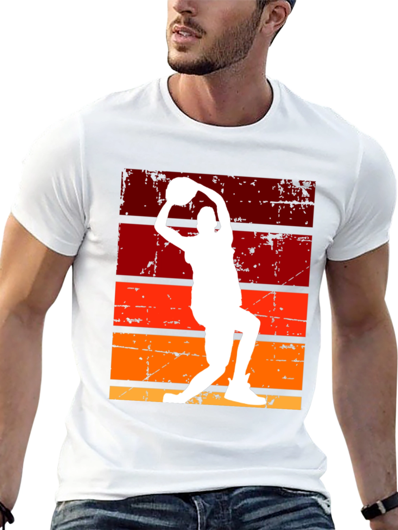 Retro Basketball Player Graphic Tee