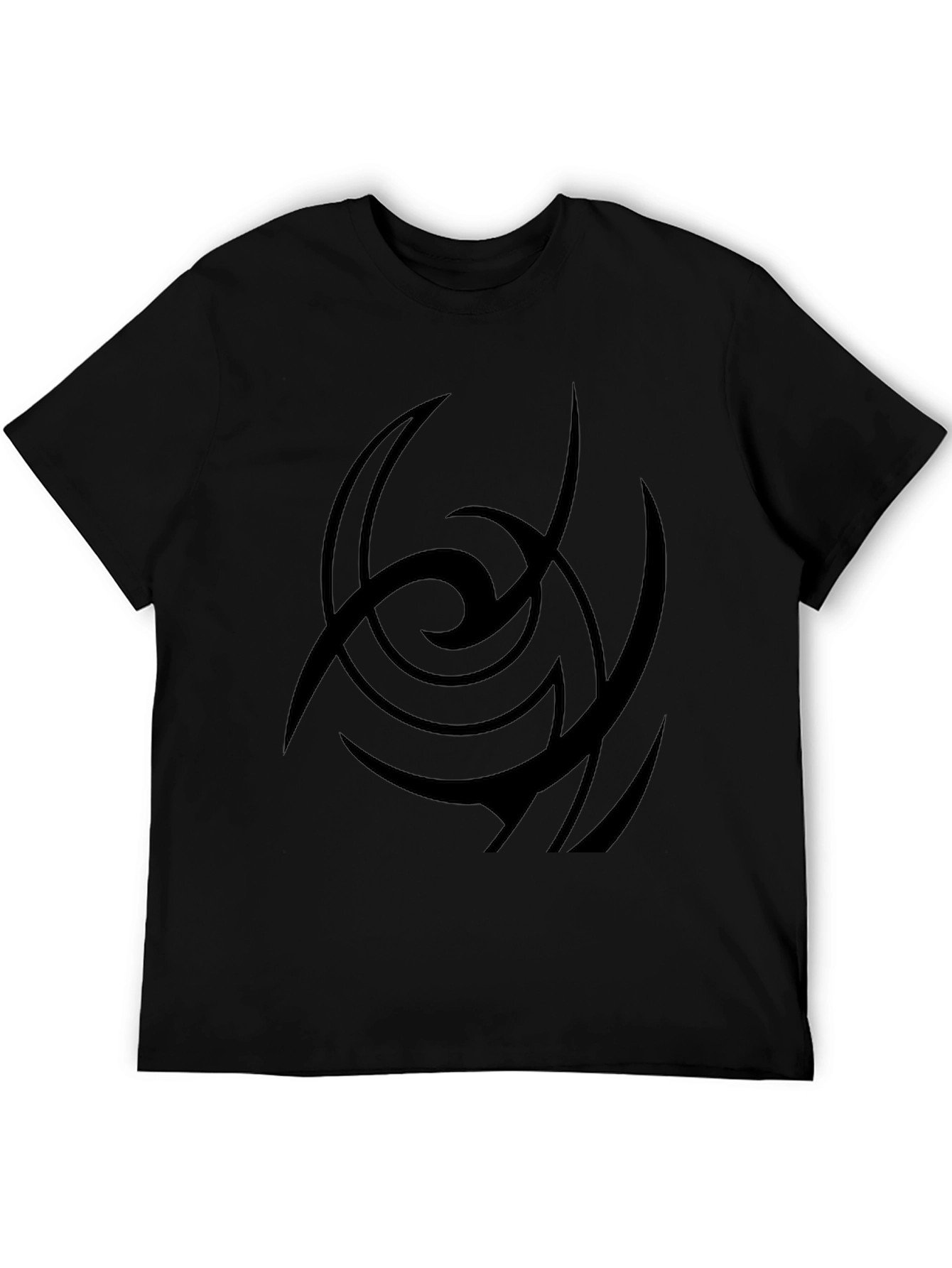 Abstract Graphic Print Black Casual T-Shirt