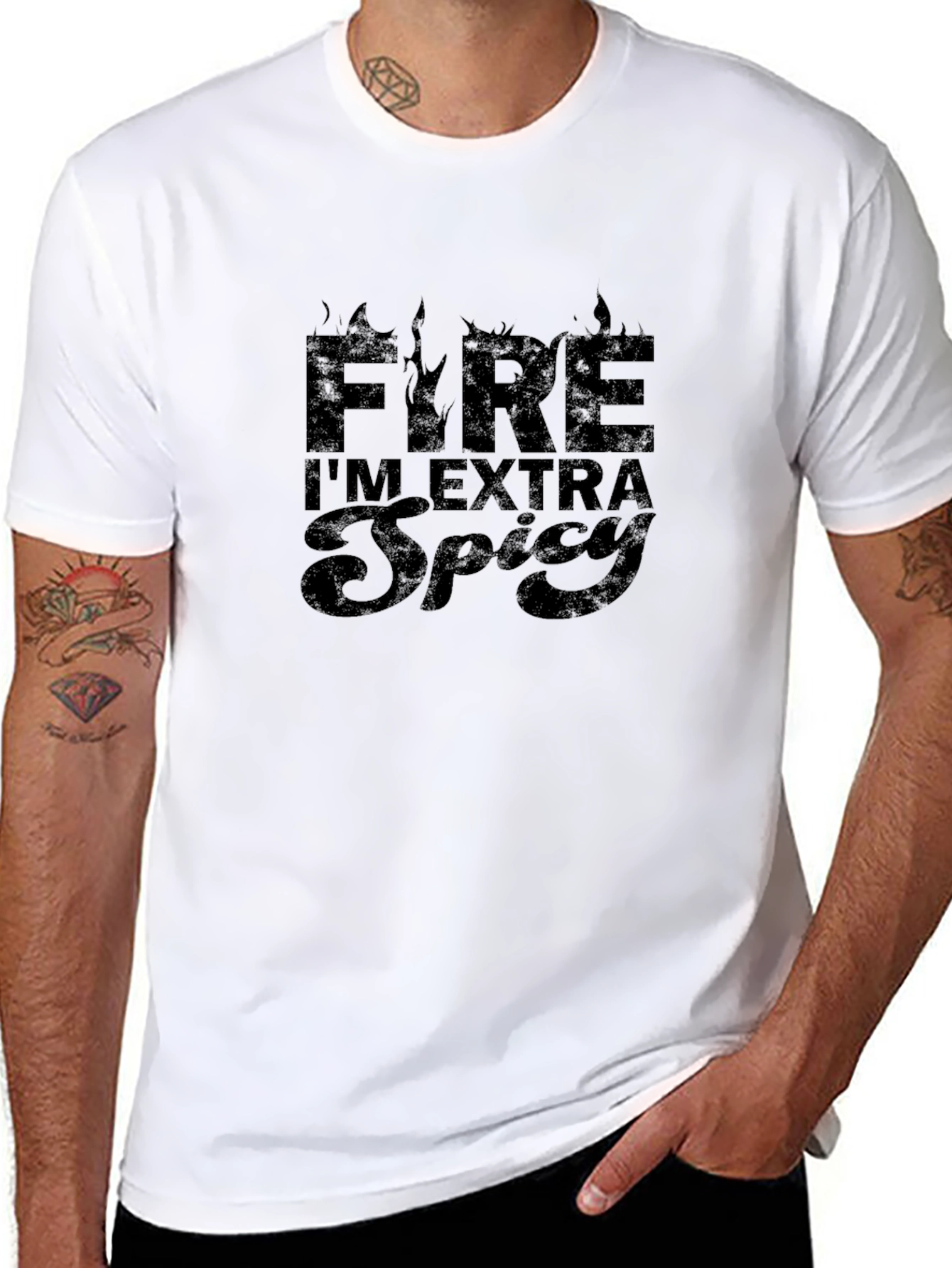Fire Im Extra Spicy Graphic T-Shirt