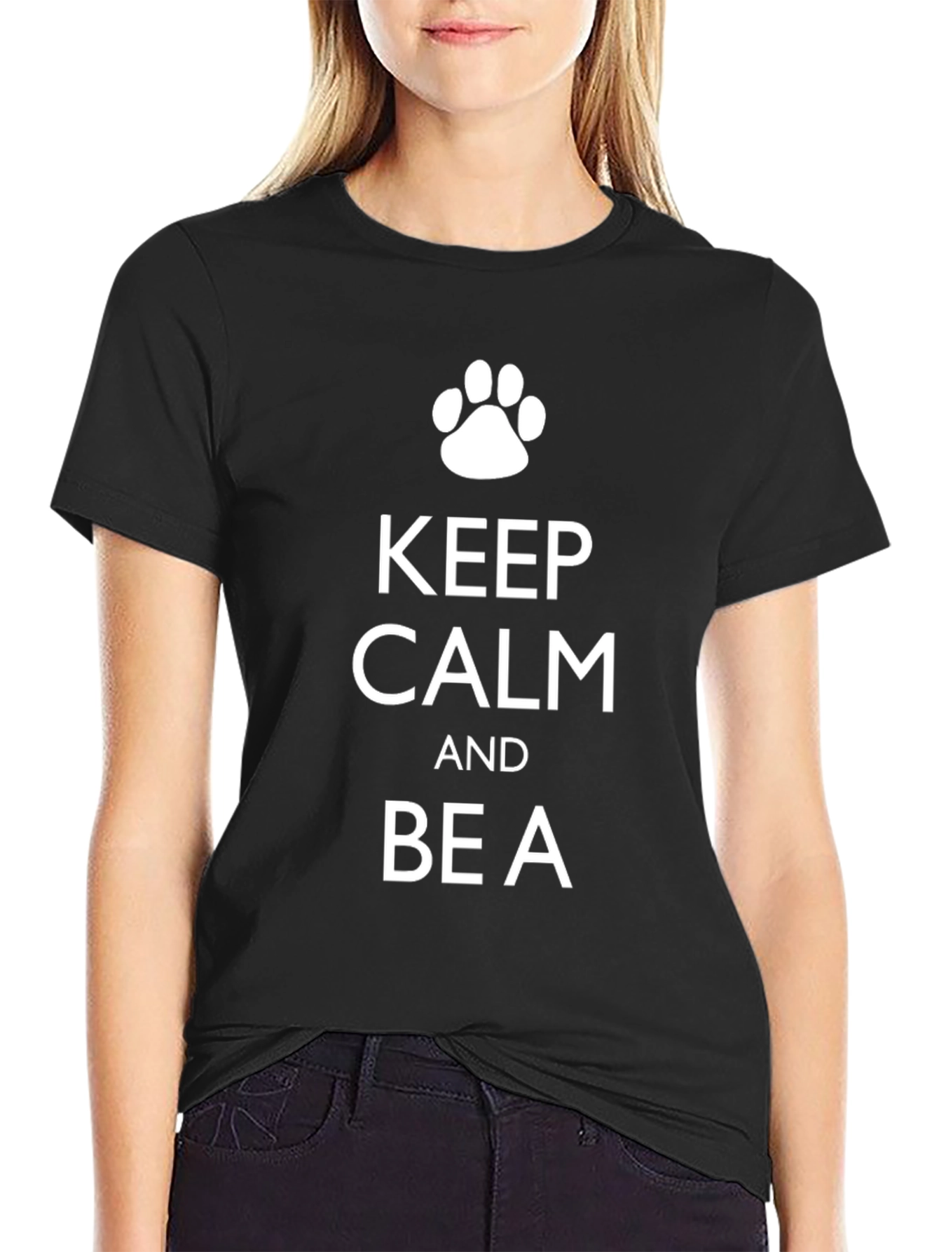 Keep Calm and Be A Pet Paw Print T-Shirt