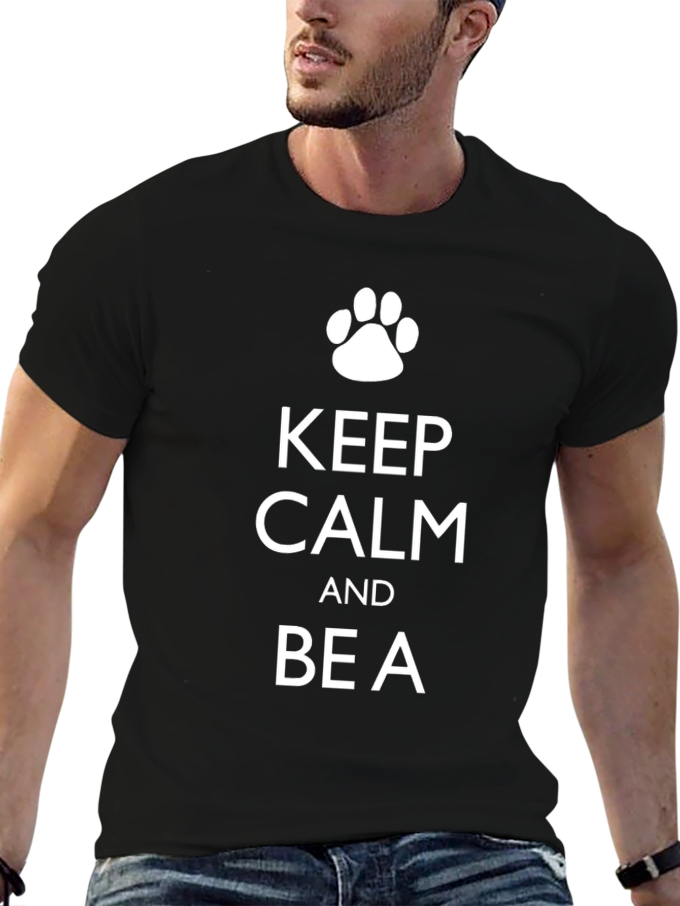Keep Calm and Be A Pet Paw Print T-Shirt
