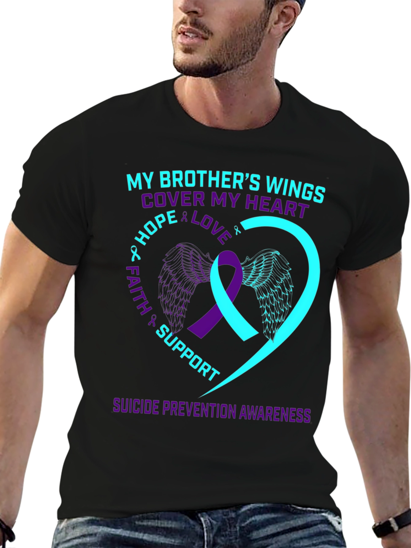 Brothers Wings Suicide Prevention Awareness T-Shirt