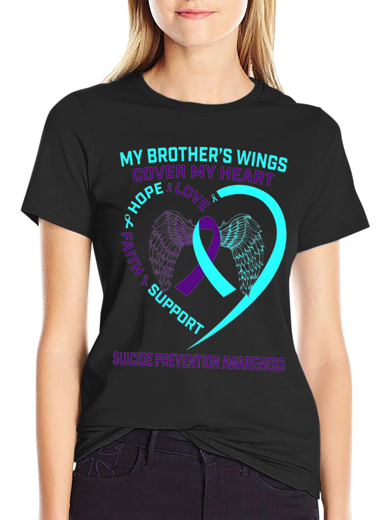 Brothers Wings Suicide Prevention Awareness T-Shirt