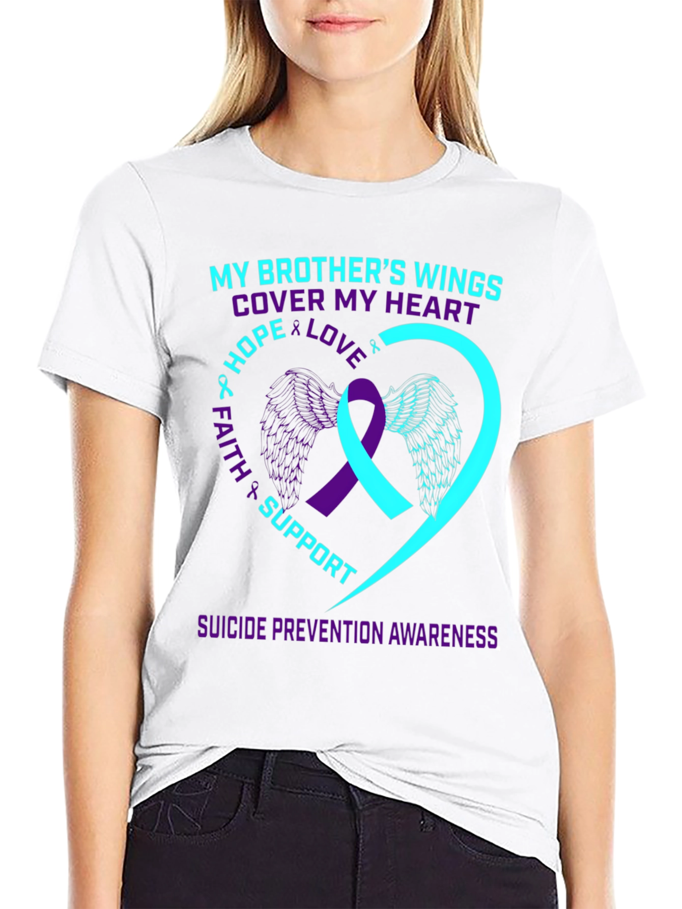 Brothers Wings Suicide Prevention Awareness T-Shirt