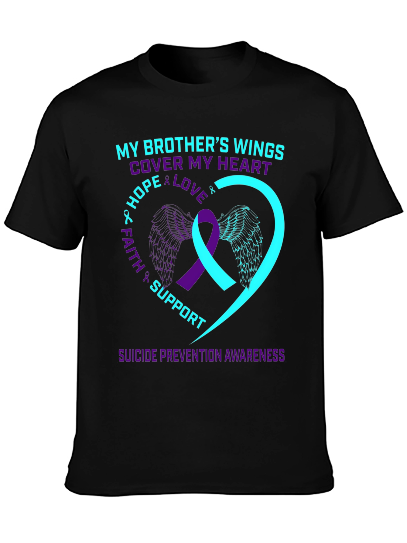 Brothers Wings Suicide Prevention Awareness T-Shirt