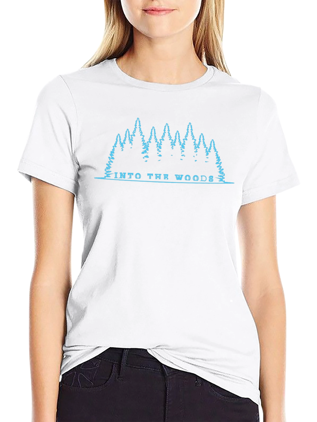 Into the Woods Graphic Print Tee - Black
