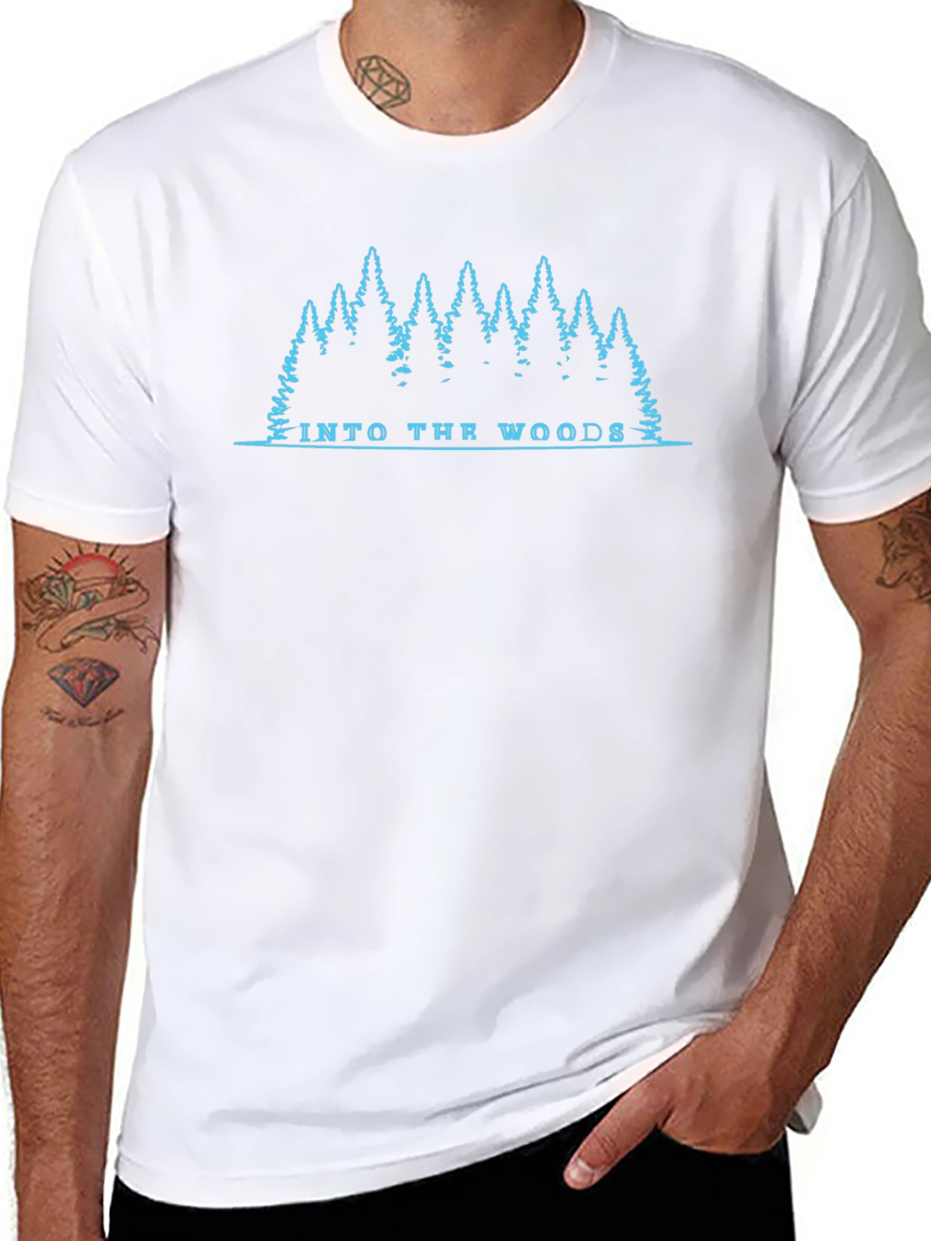 Into the Woods Graphic Print Tee - Black