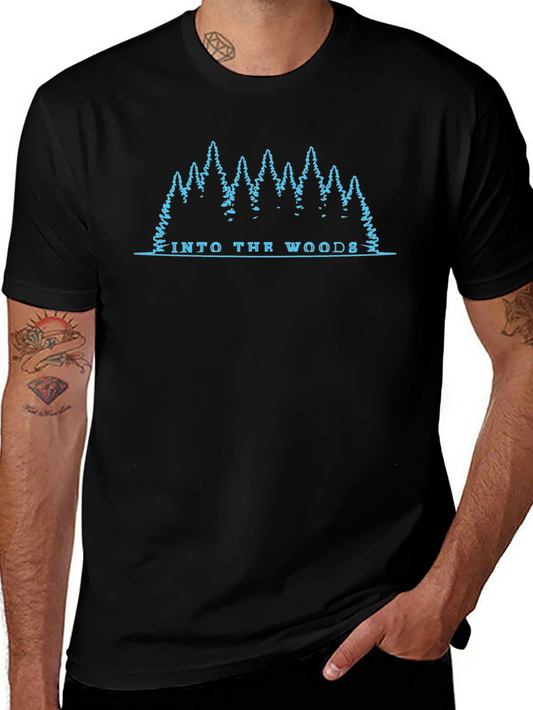 Into the Woods Graphic Print Tee - Black