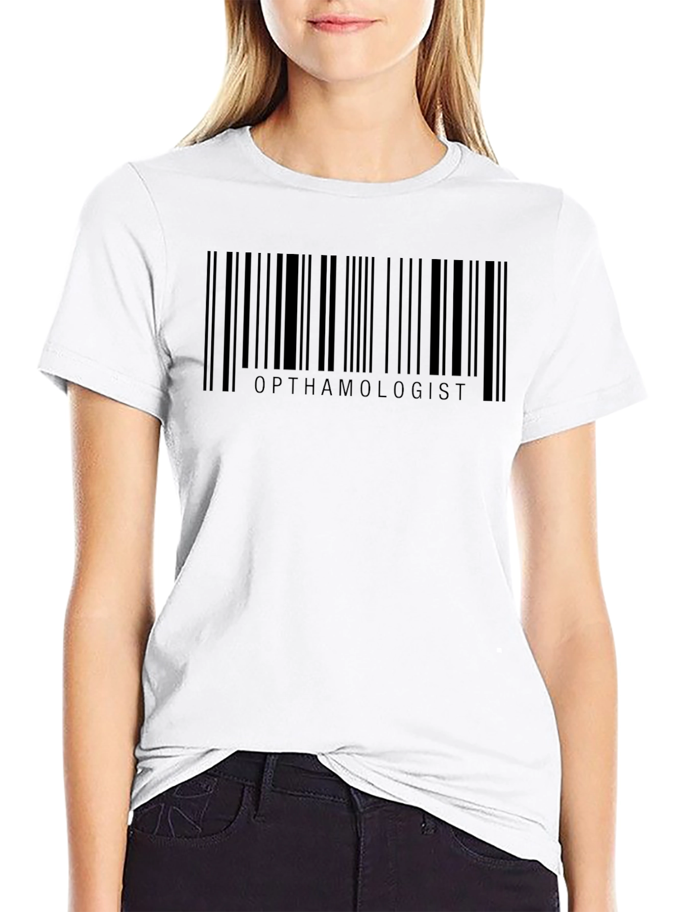 Ophthalmologist Barcode T-Shirt - Black