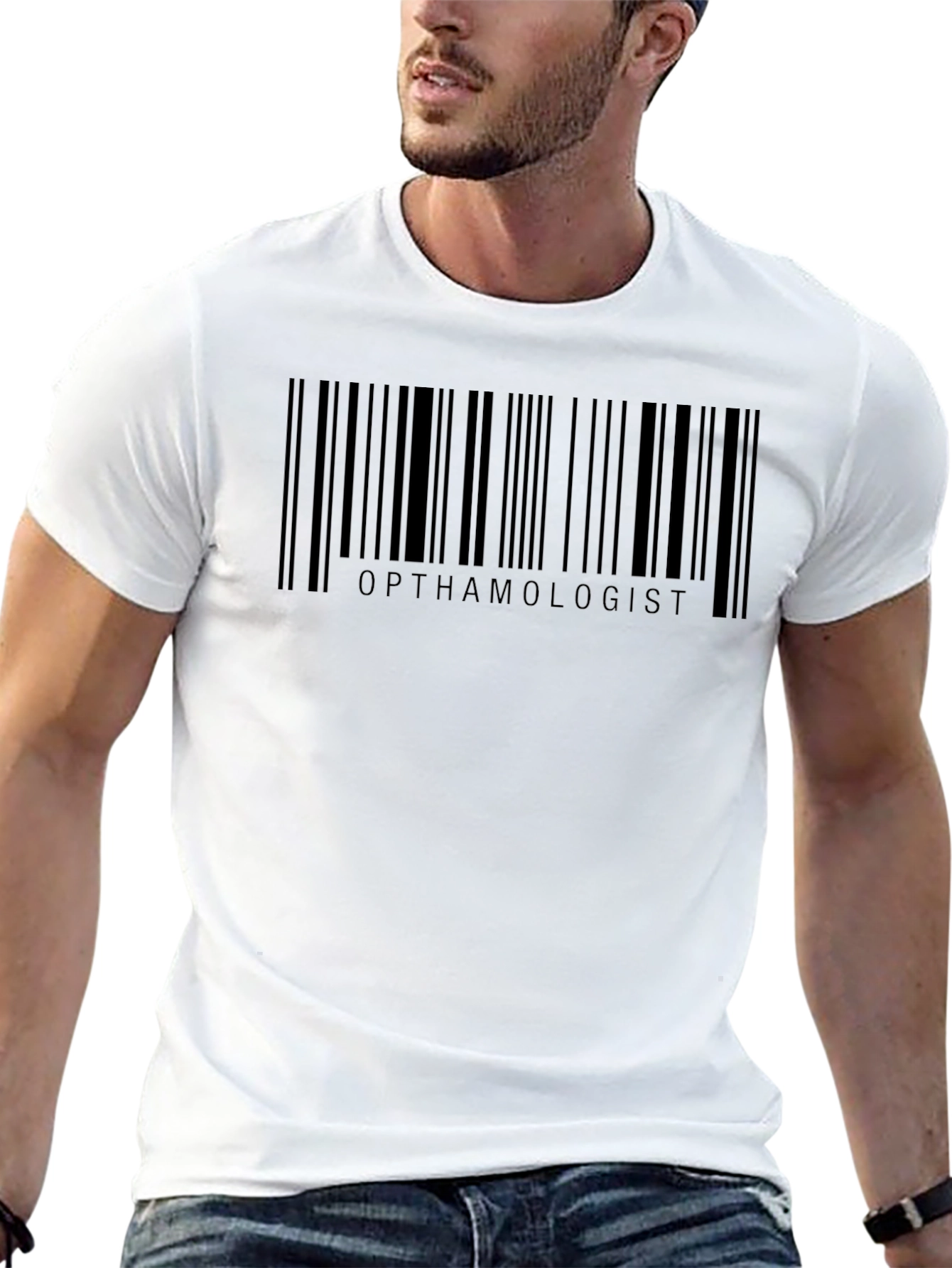 Ophthalmologist Barcode T-Shirt - Black