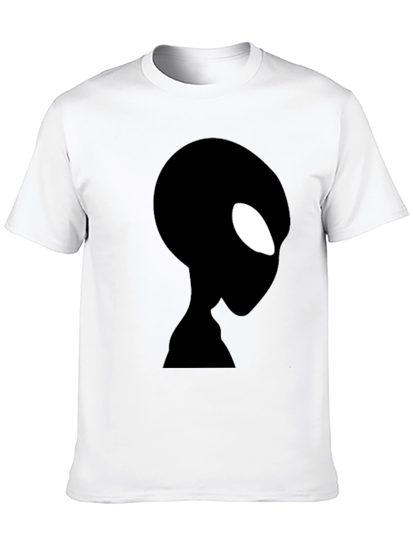 Alien Silhouette Graphic Black T-Shirt