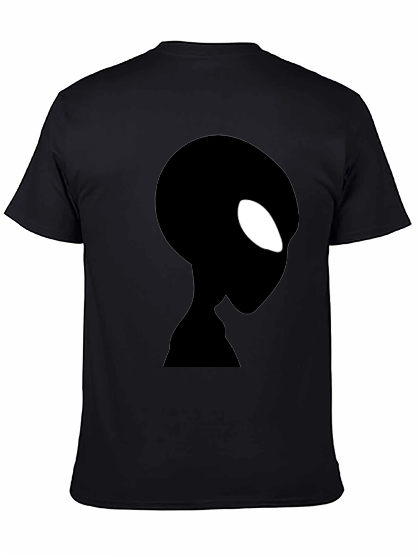 Alien Silhouette Graphic Black T-Shirt