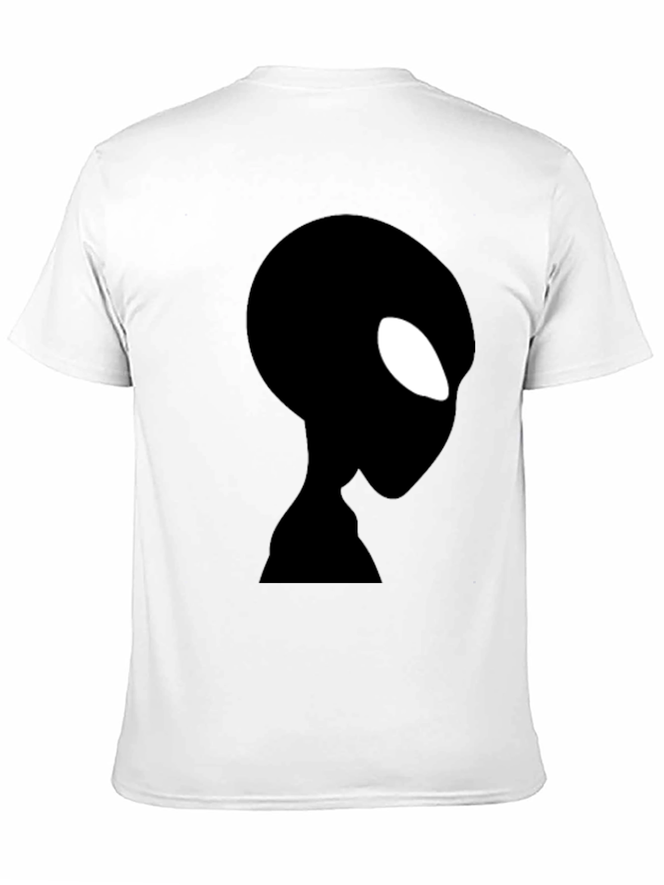 Alien Silhouette Graphic Black T-Shirt