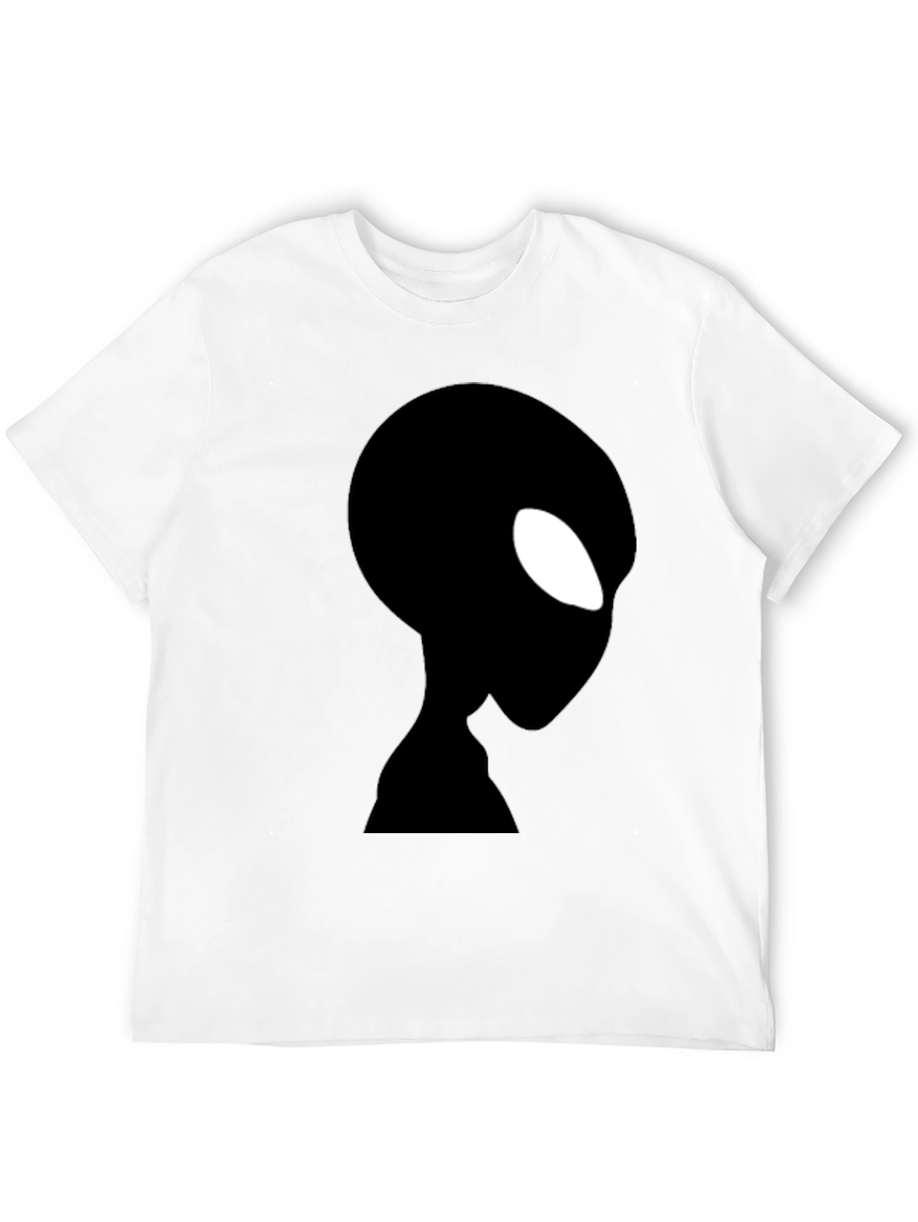 Alien Silhouette Graphic Black T-Shirt