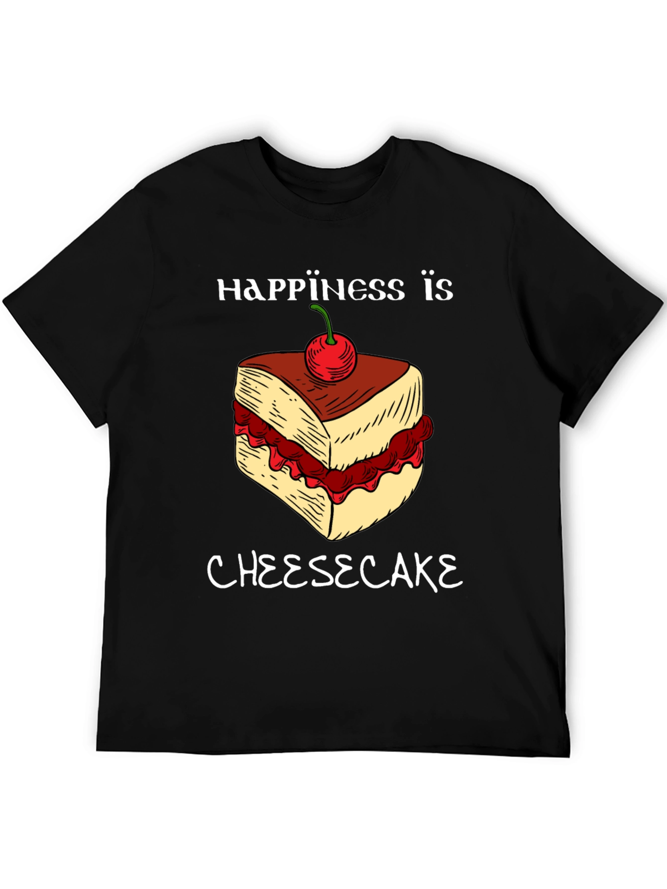 Happiness Is Cheesecake Graphic Tee