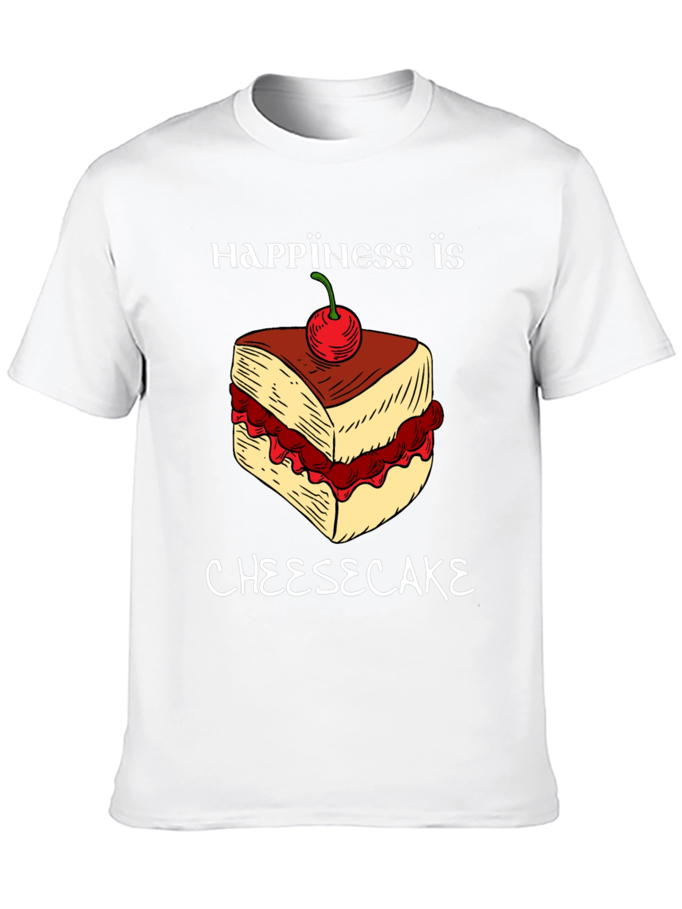 Happiness Is Cheesecake Graphic Tee