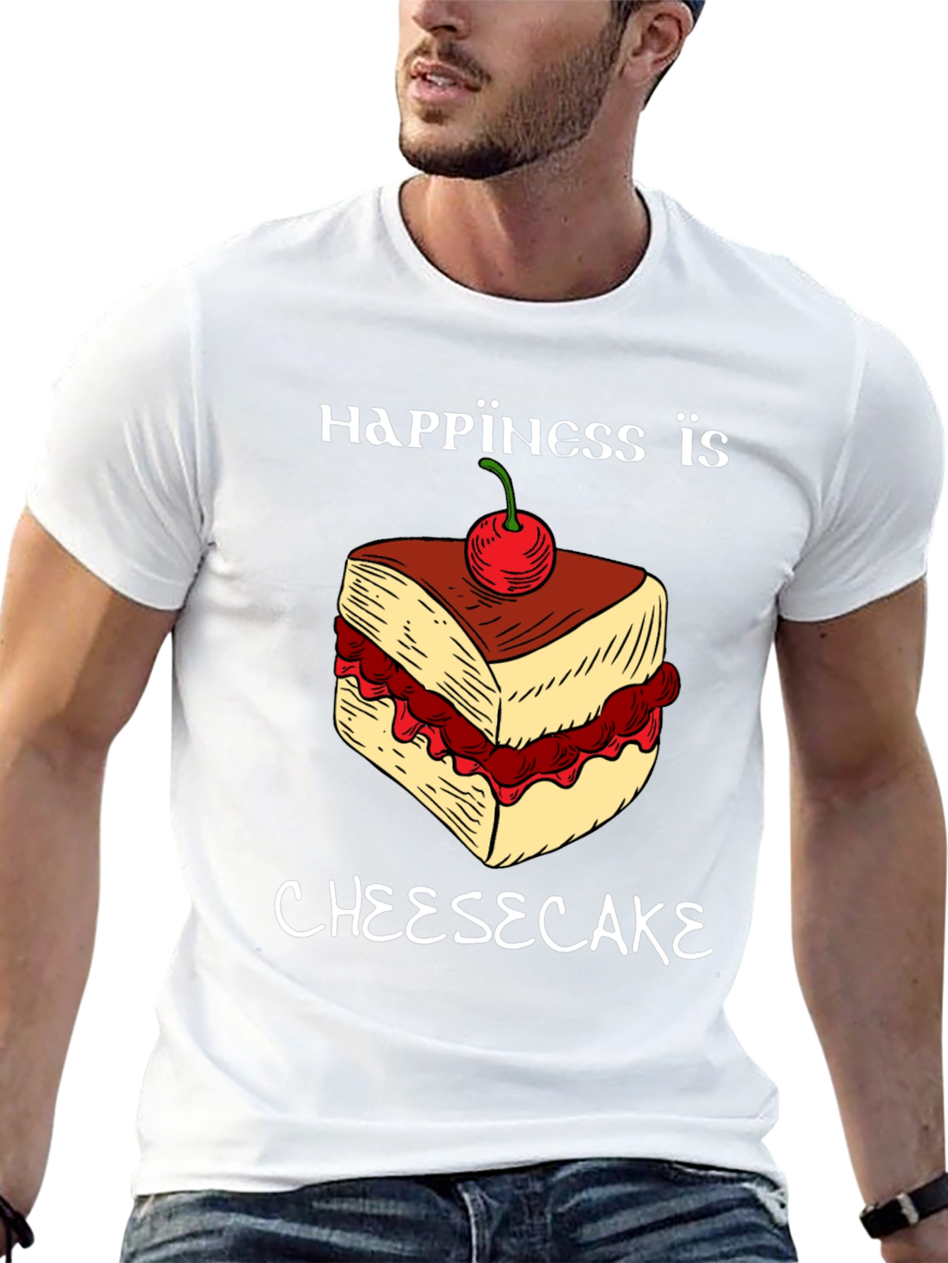 Happiness Is Cheesecake Graphic Tee