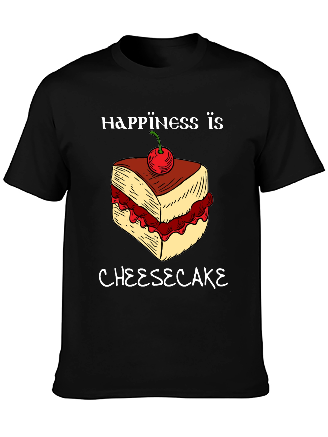 Happiness Is Cheesecake Graphic Tee