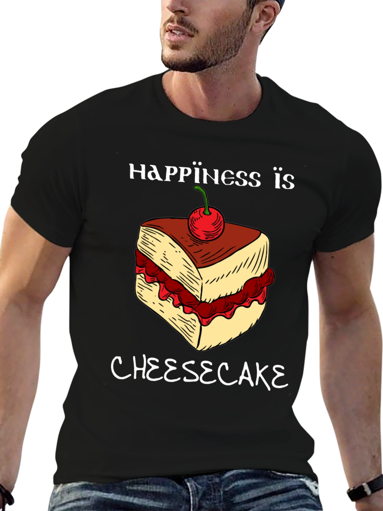 Happiness Is Cheesecake Graphic Tee
