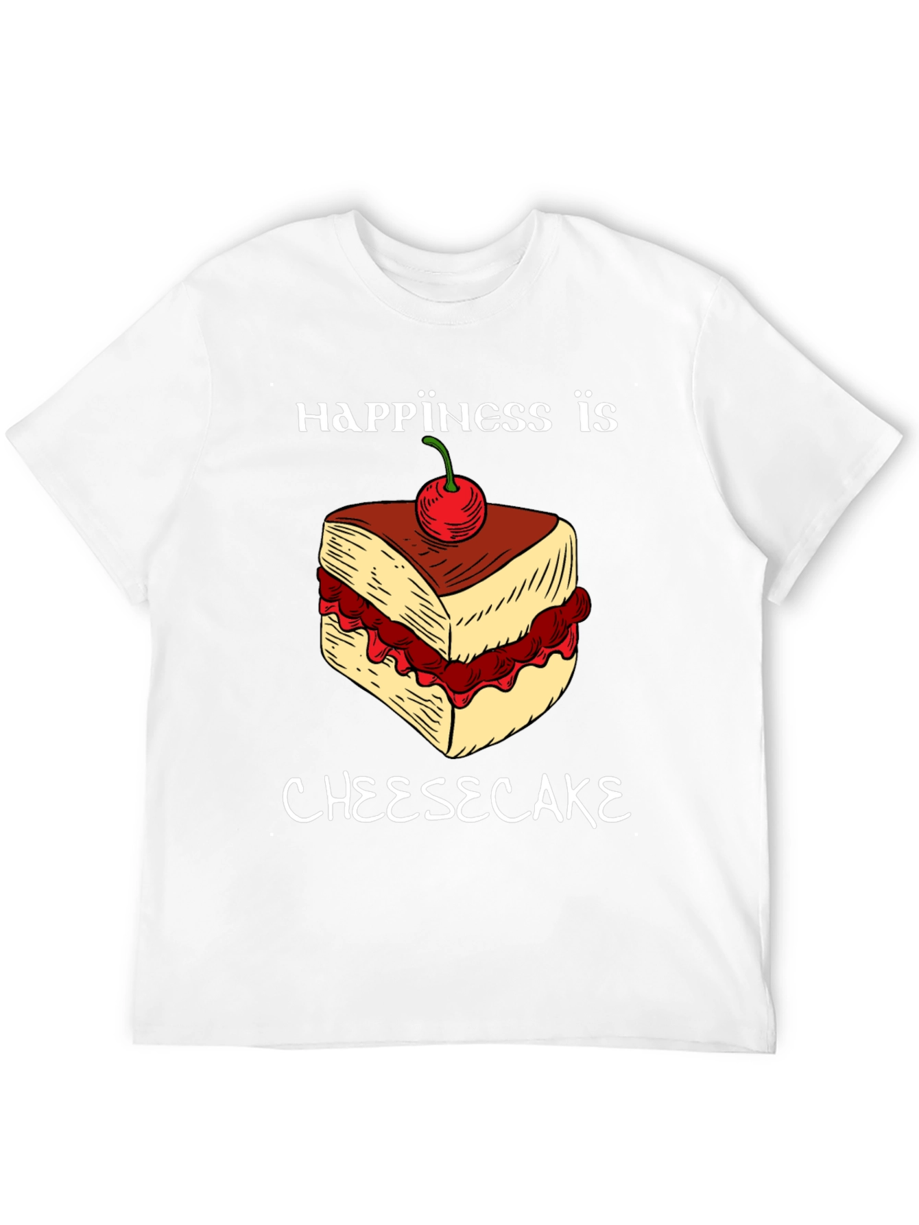 Happiness Is Cheesecake Graphic Tee