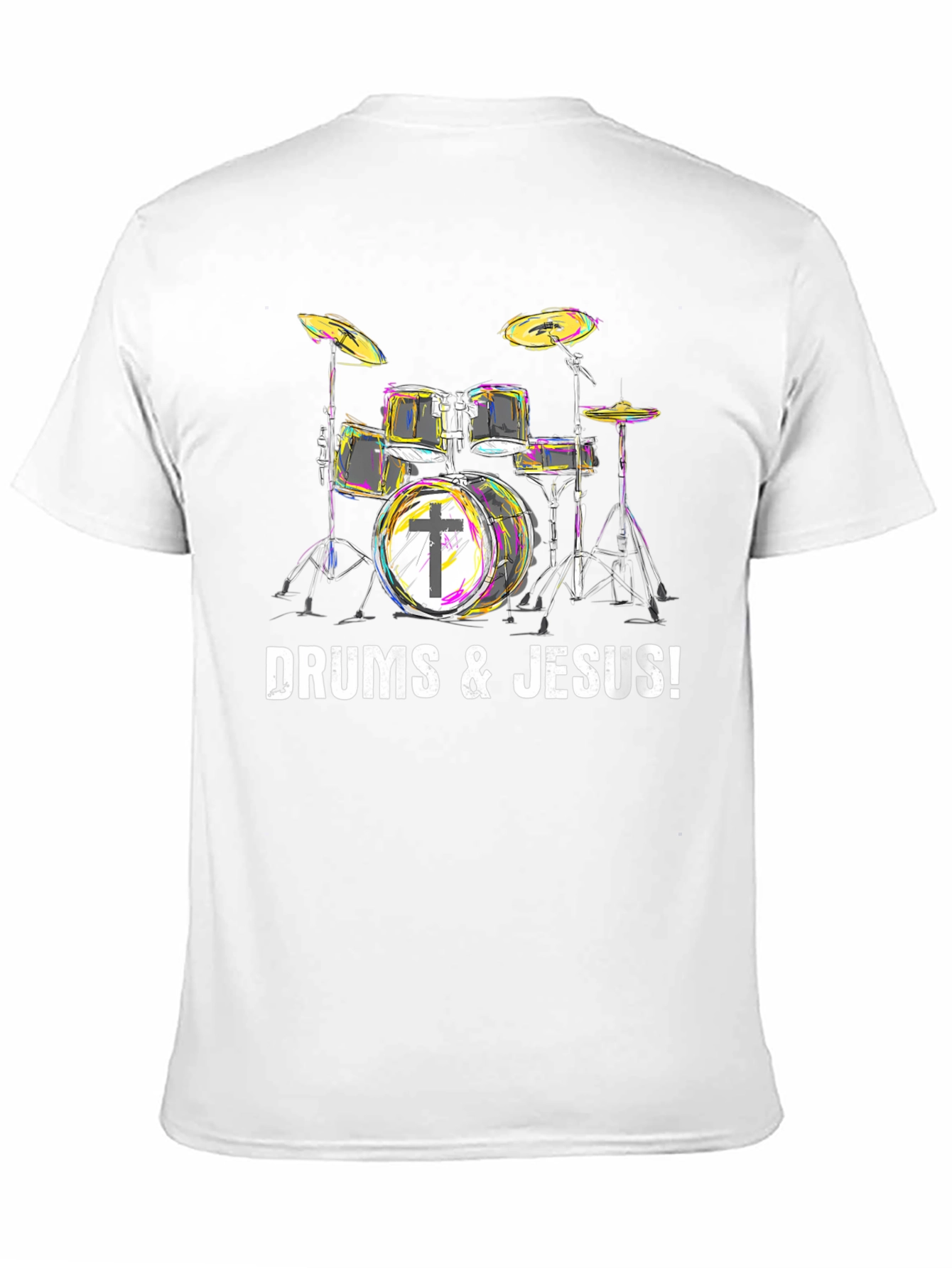 Drums & Jesus T-Shirt - Christian Drummer Tee