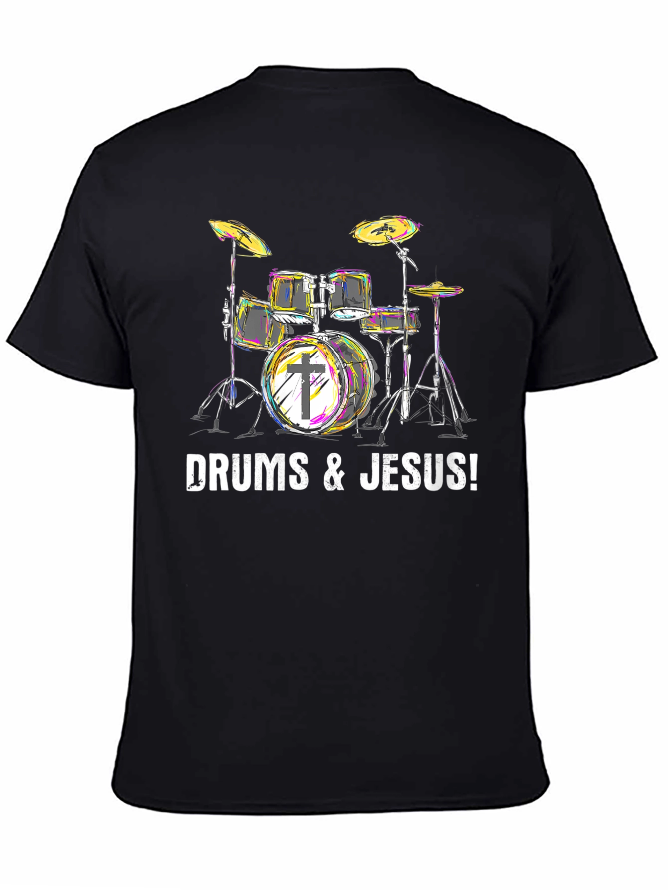 Drums & Jesus T-Shirt - Christian Drummer Tee