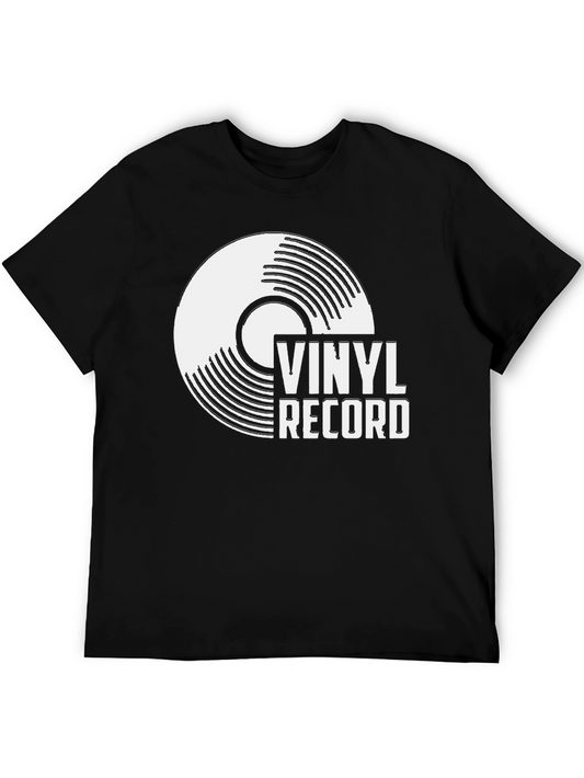 Vinyl Record Graphic T-Shirt - Retro Music Tee