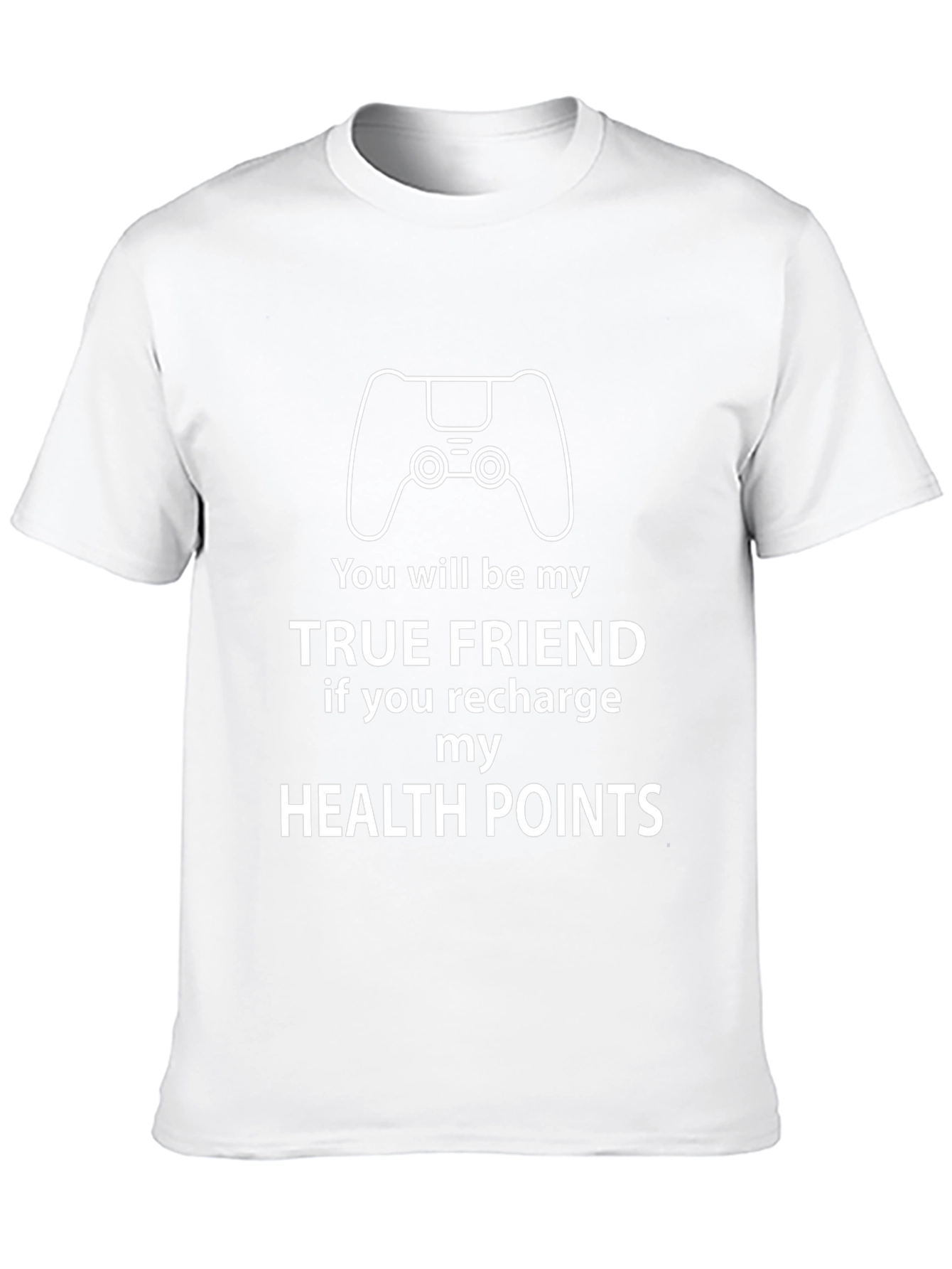 Gamer Recharge Health Points Graphic Tee - Black Cotton