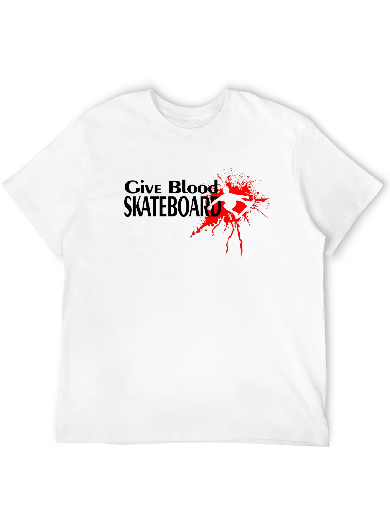 Give Blood Skateboard Graphic T-Shirt